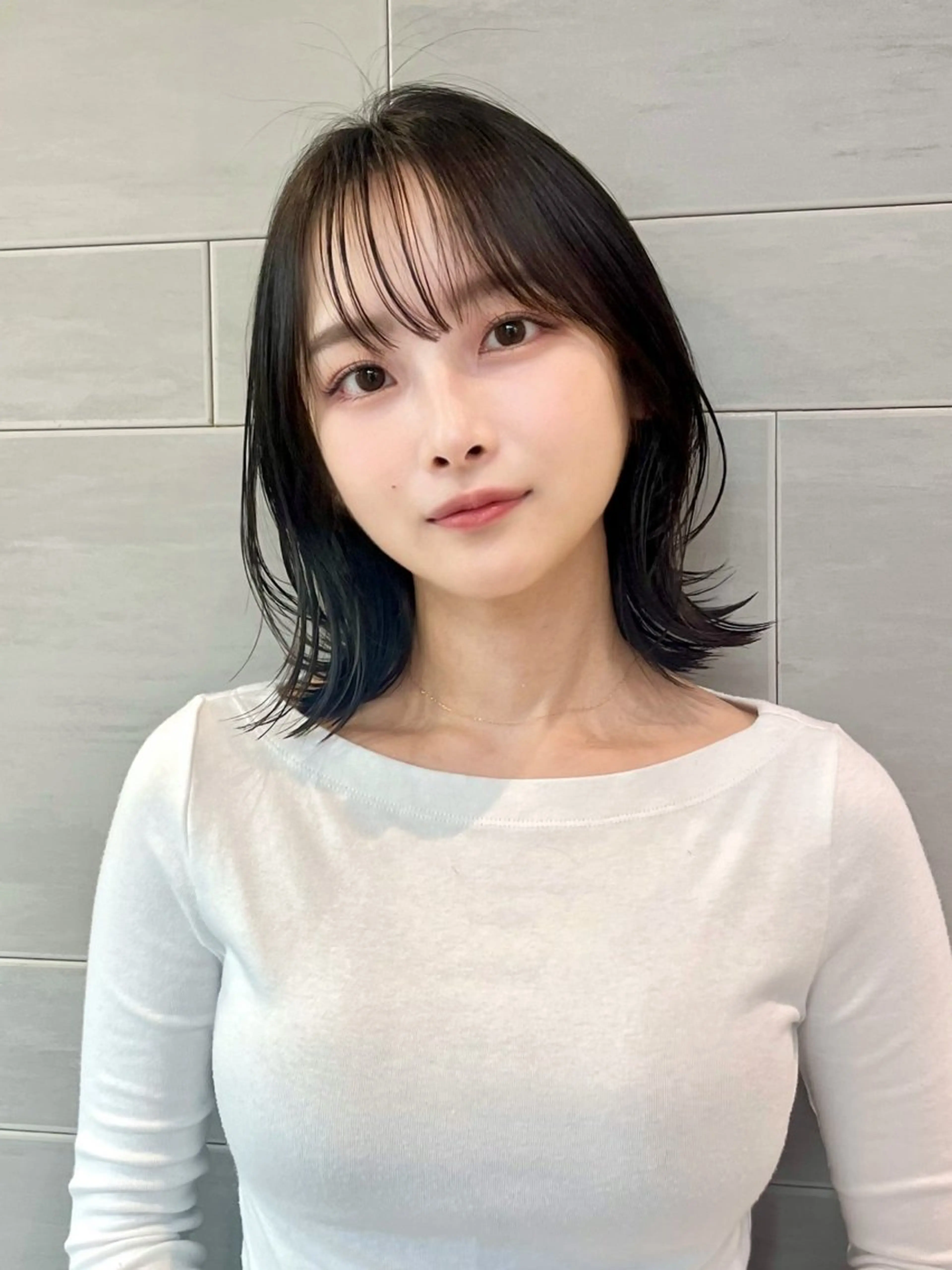 ショート 切りっぱなしボブ ショートボブ ボブレイヤー ボブ くびれヘア カット トリートメント kimitohair所属・渡辺 昇太のヘアスタイル