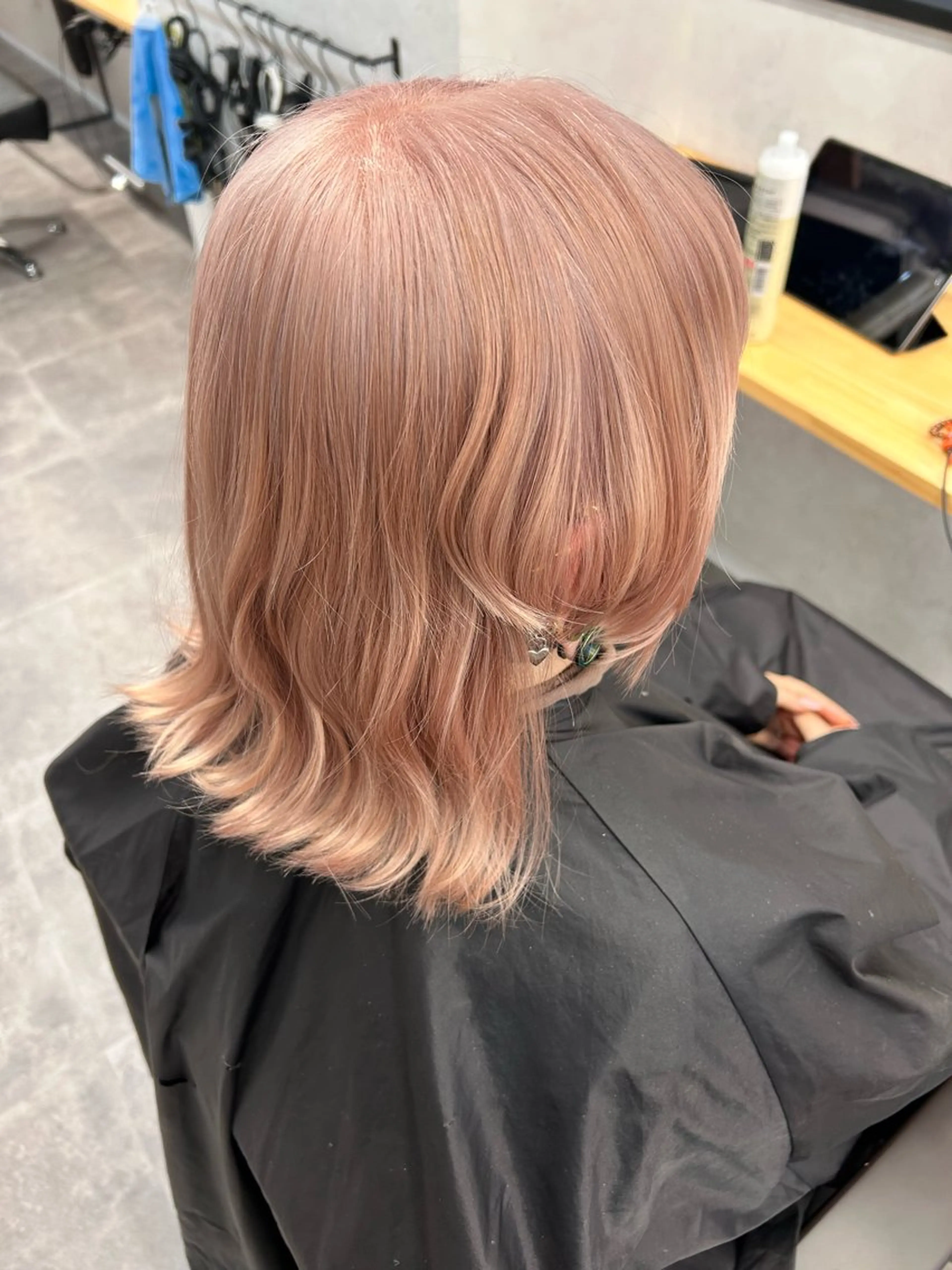 ミディアム ヘアカラー トリートメント エクステ/心斎橋/ ハイトーン/ミサキのヘアスタイル
