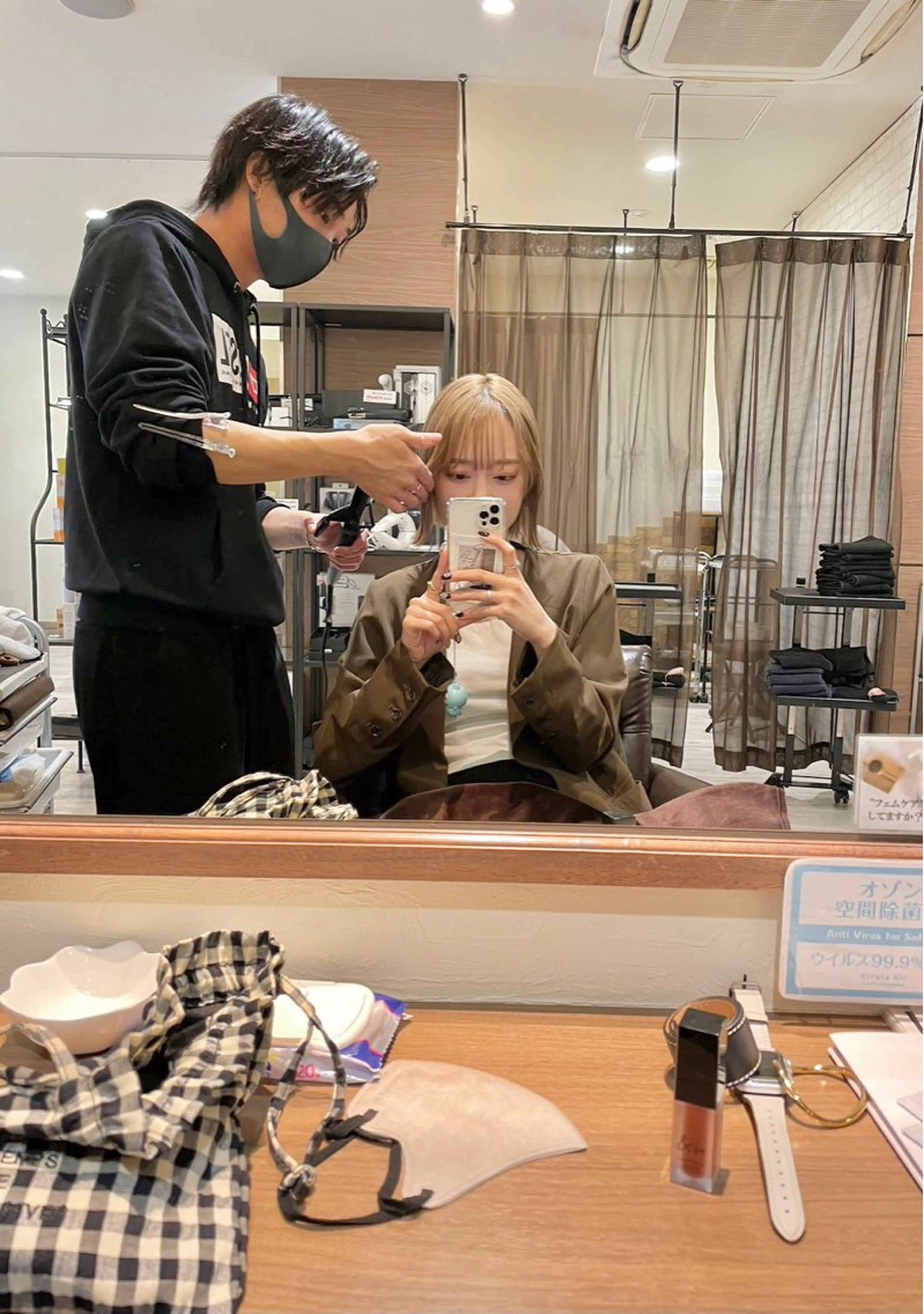 メンズ カット ヘアカラー 小町康耀　ボブ /顔周りレイヤーのヘアスタイル