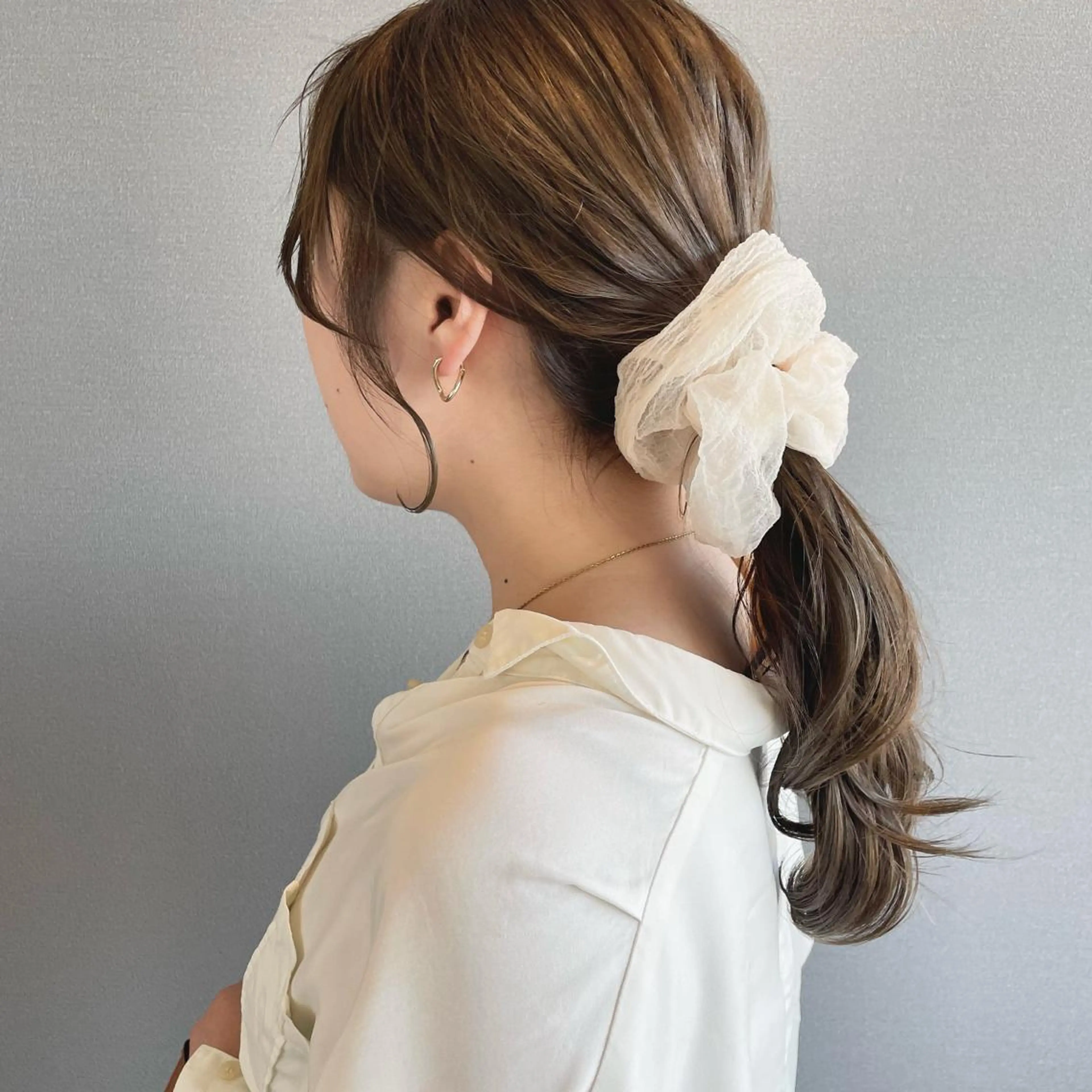ロング カラー ヘアアレンジ おくれ毛 カット ヘアカラー トリートメント kitin  吉祥寺 山岸花のヘアスタイル