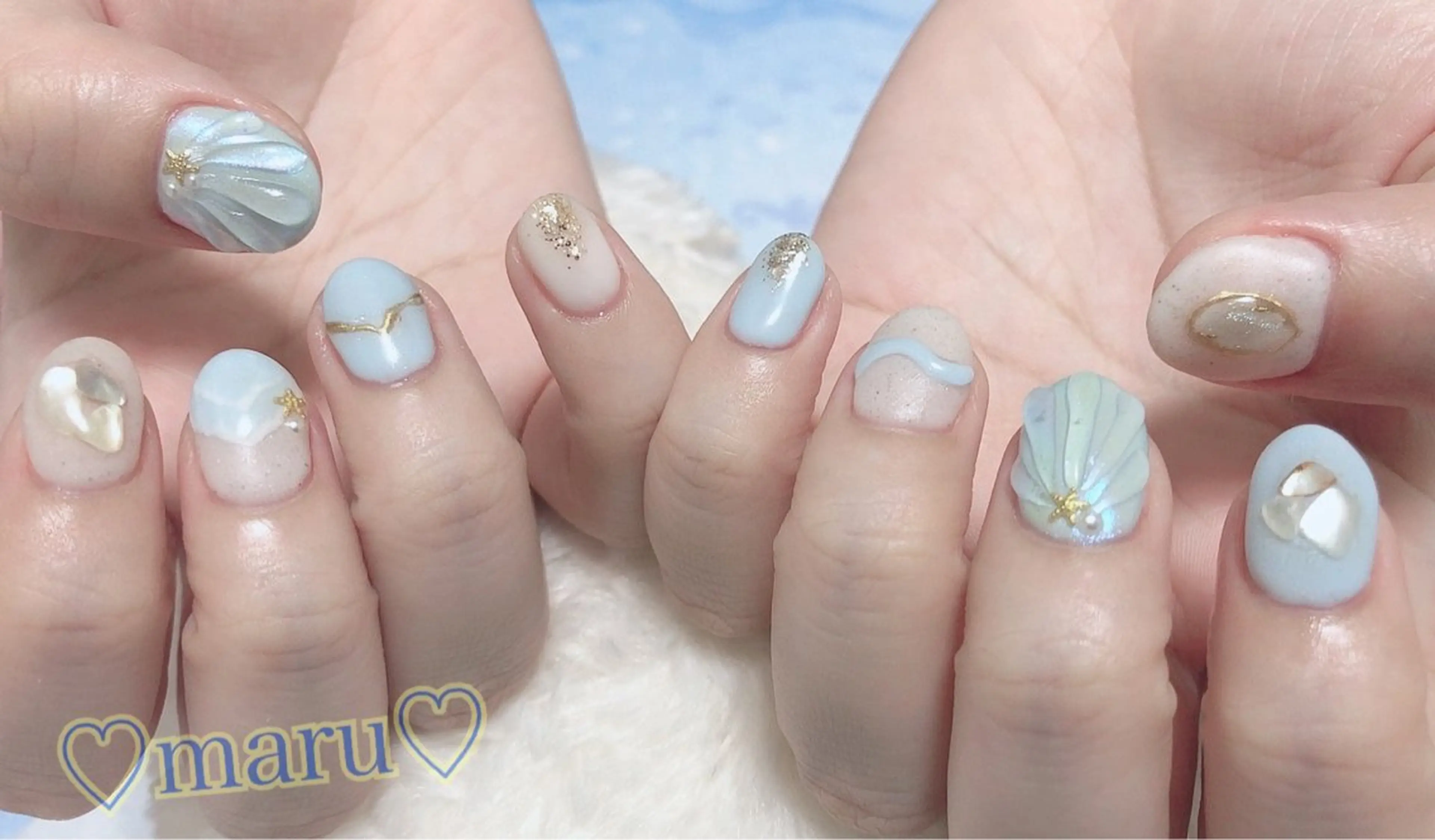 ネイル ハンドネイル フットネイル まるみ♡8/25- 31お休み🙇‍♀️のネイルデザイン