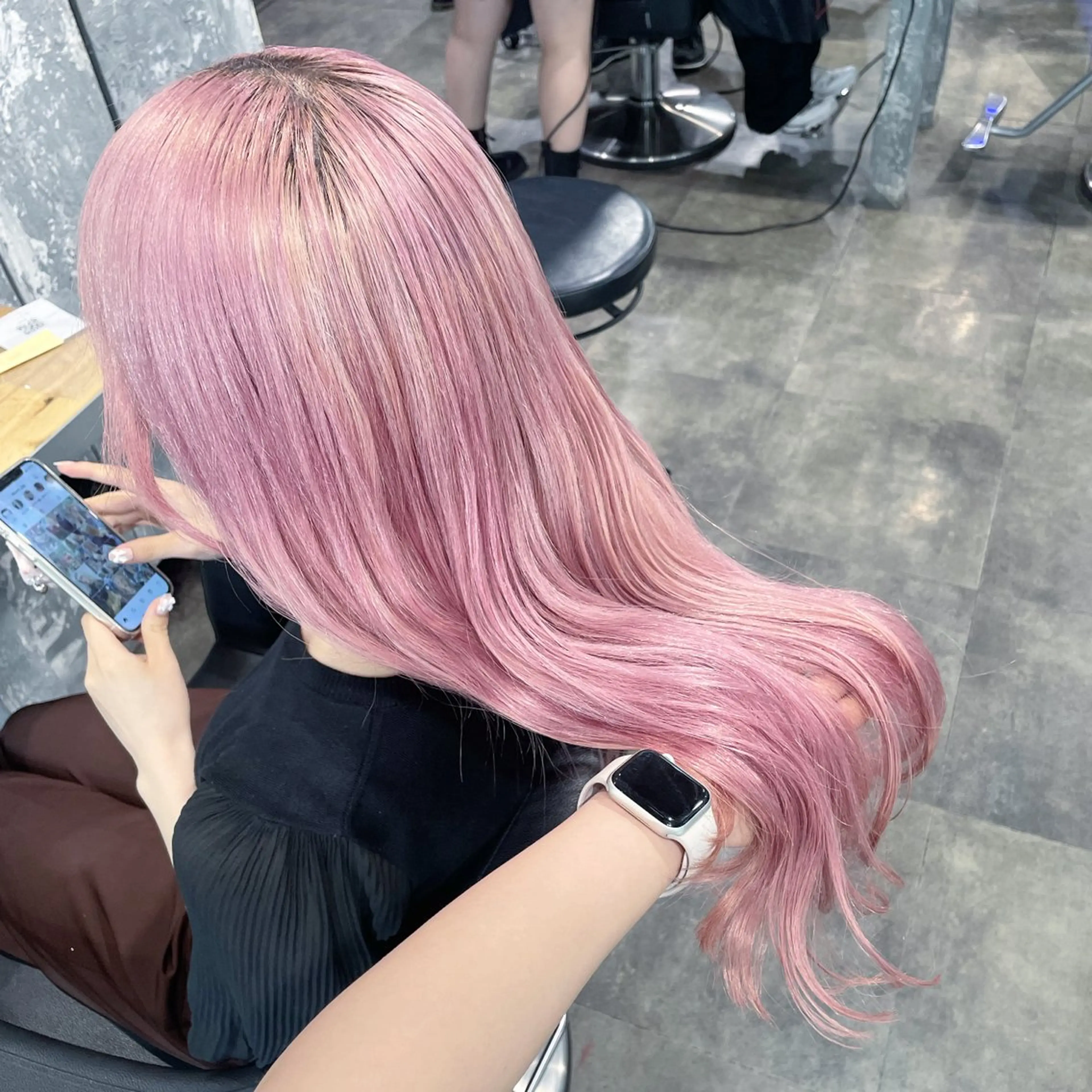 ロング カラー ヘアカラー ハイトーンブロンド 横浜💞ミオのヘアスタイル