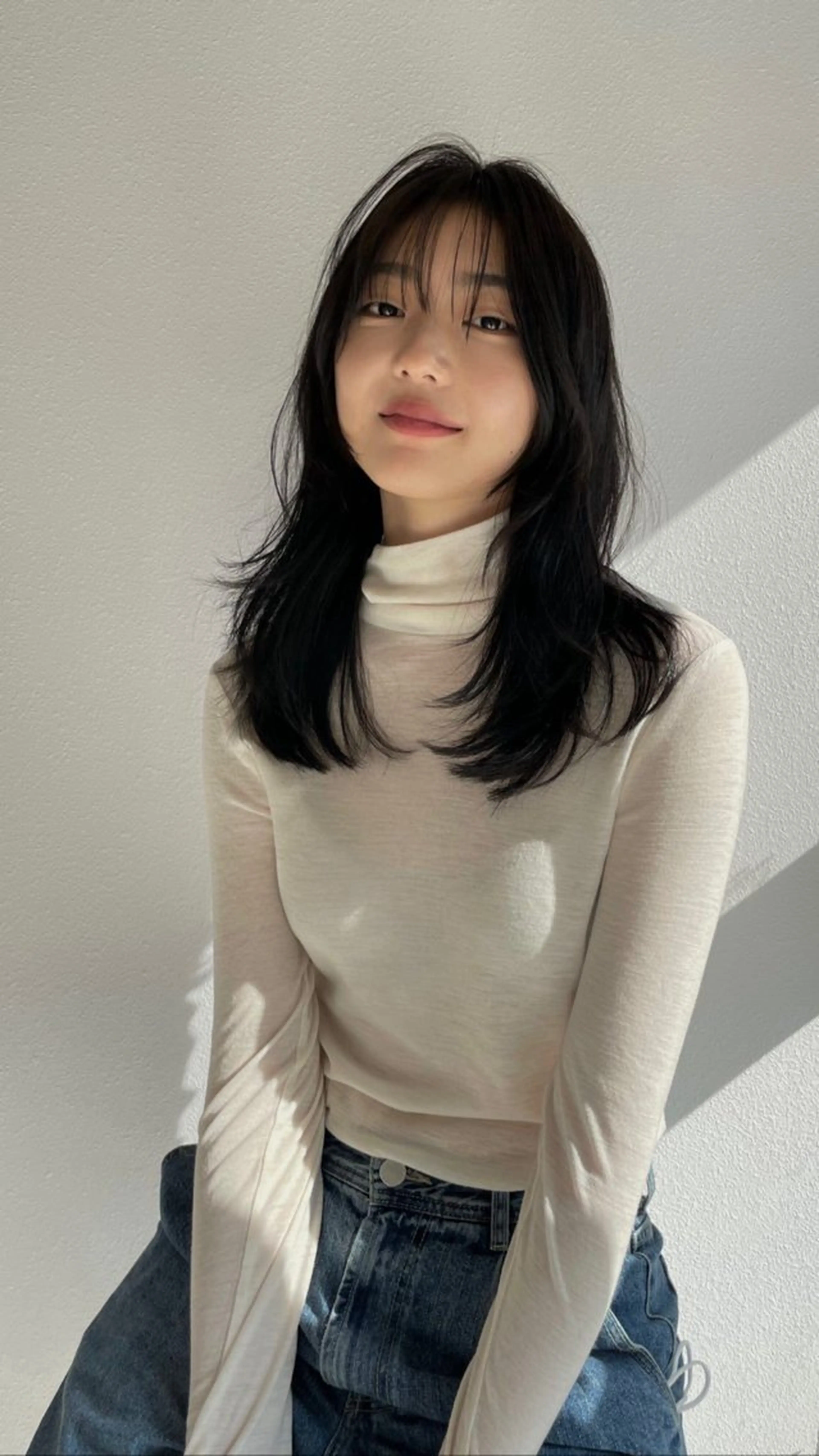 セミロング カラー カット ヘアカラー トリートメント 表参道/髪質改善・ 透明感 colorのヘアスタイル