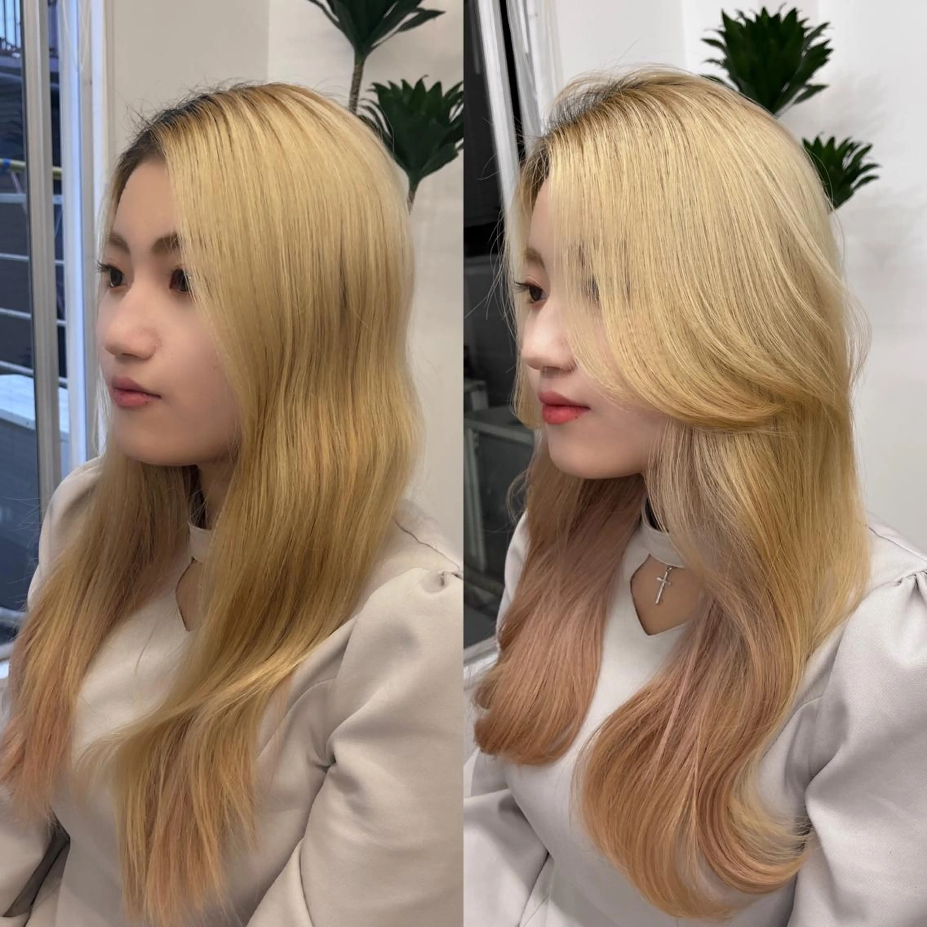 ミディアム パーマ くせ毛 エギョモリ 顔まわりレイヤー タンバルモリ ヨシンモリ 韓国レイヤー×透明感 髪質改善　武田涼のヘアスタイル