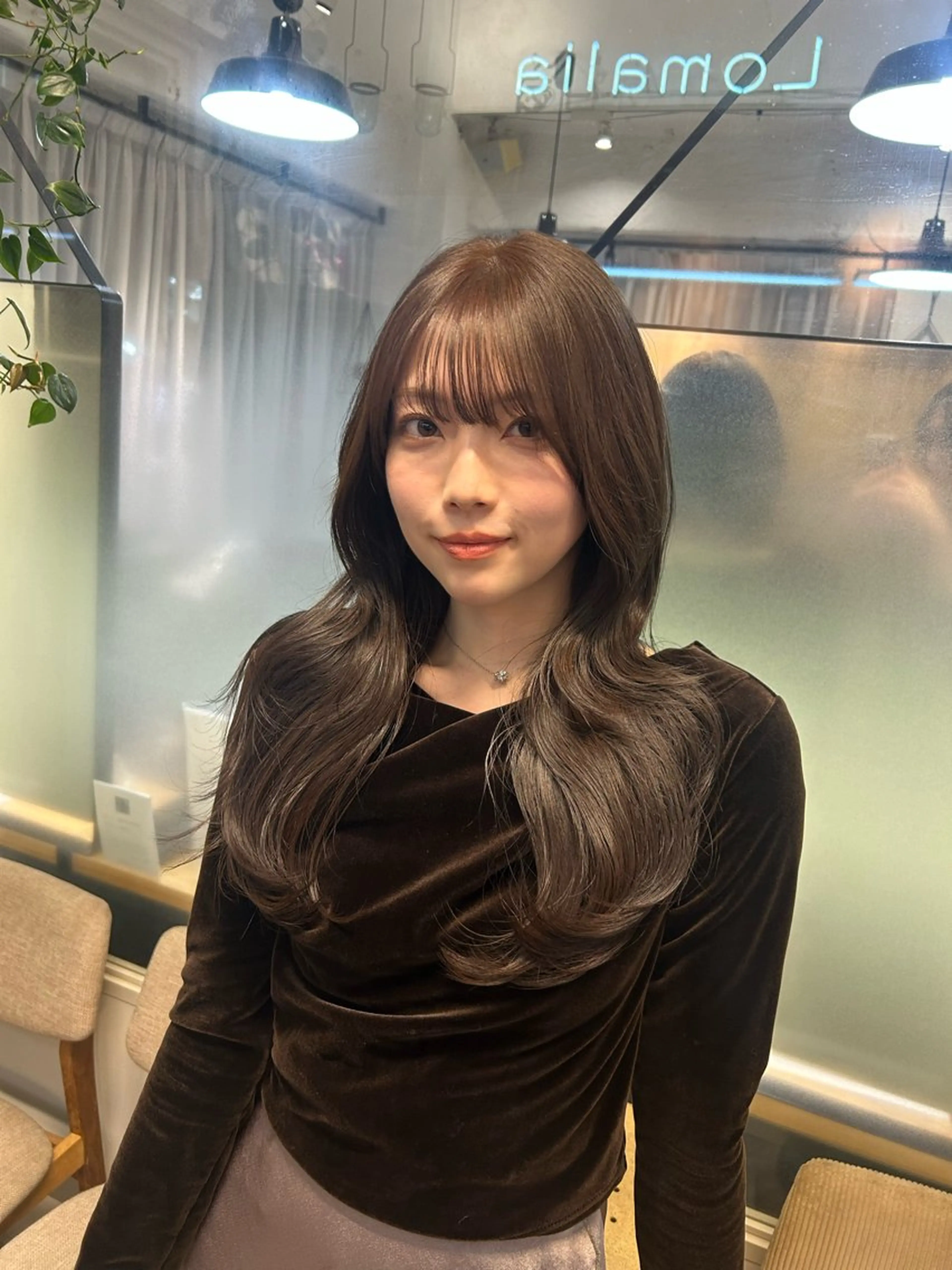 ロング ヘアカラー トリートメント Lomalia Yuuka/42🩵のヘアスタイル