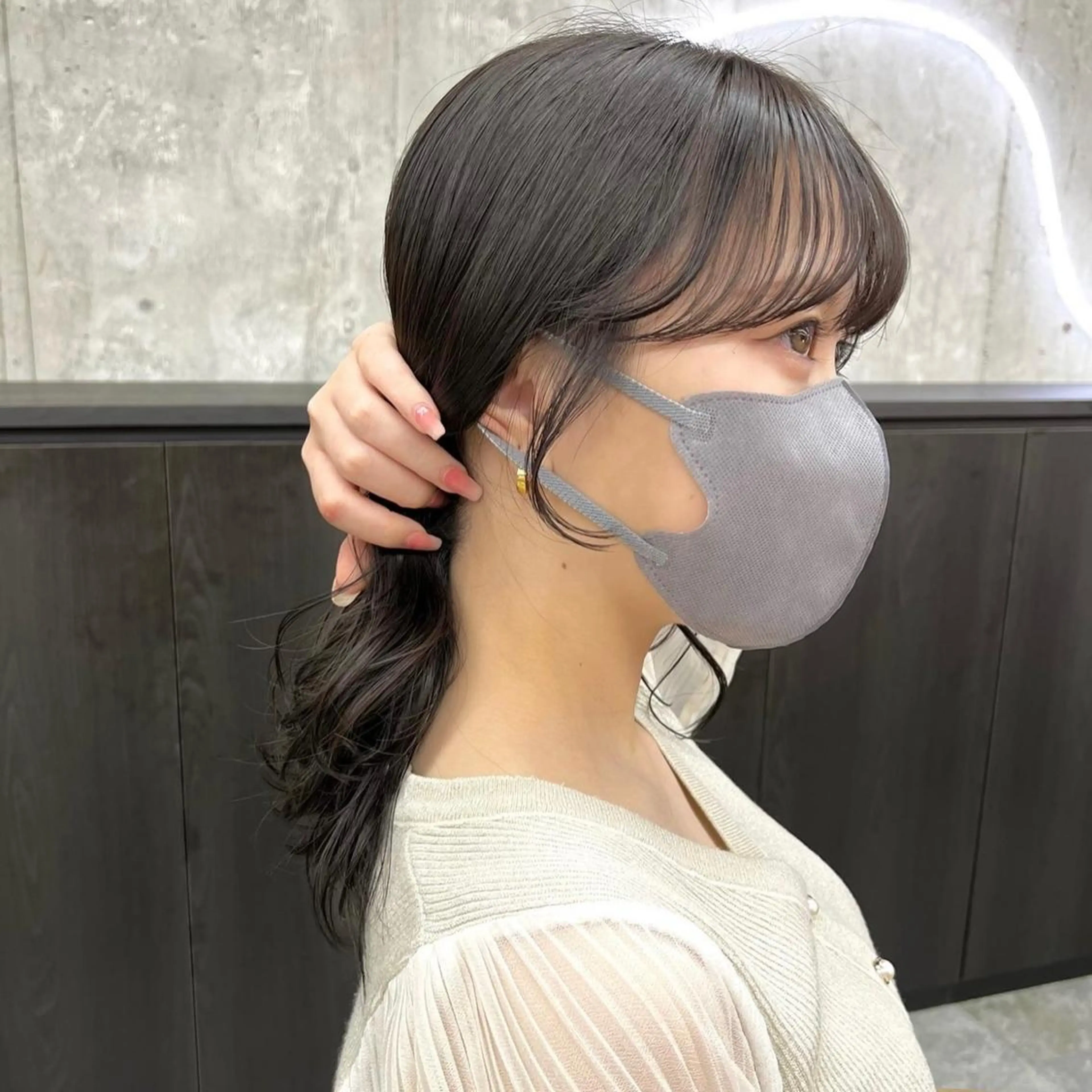 セミロング カラー 韓国風ヘア おくれ毛 韓国 /男女🆗 細江　美紅のヘアスタイル
