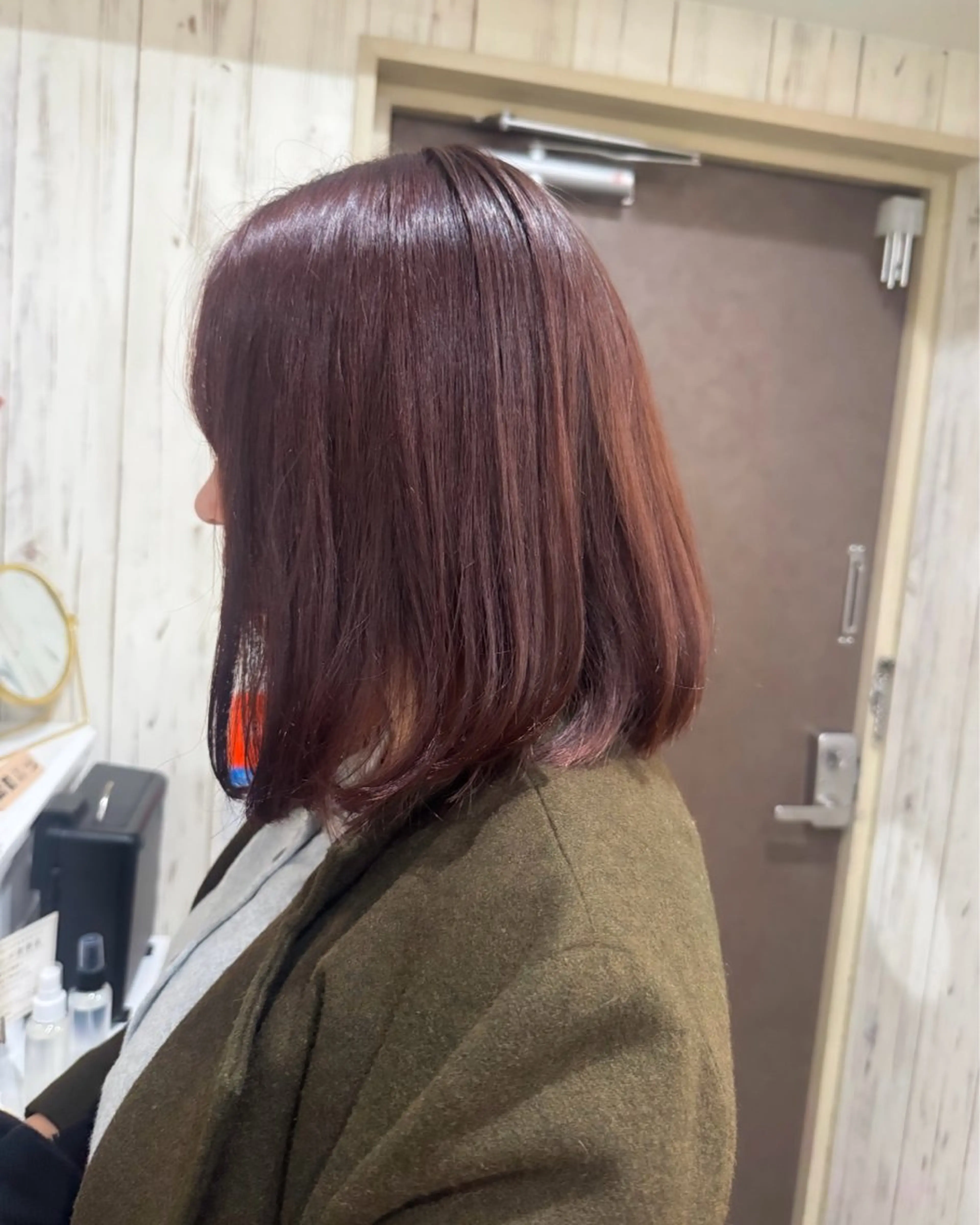 ミディアム カラー ブリーチ ブリーチなしカラー ピンクカラー ヘアカラー Fuu.by lupine所属・12日空きあり 🌟misatoのヘアスタイル