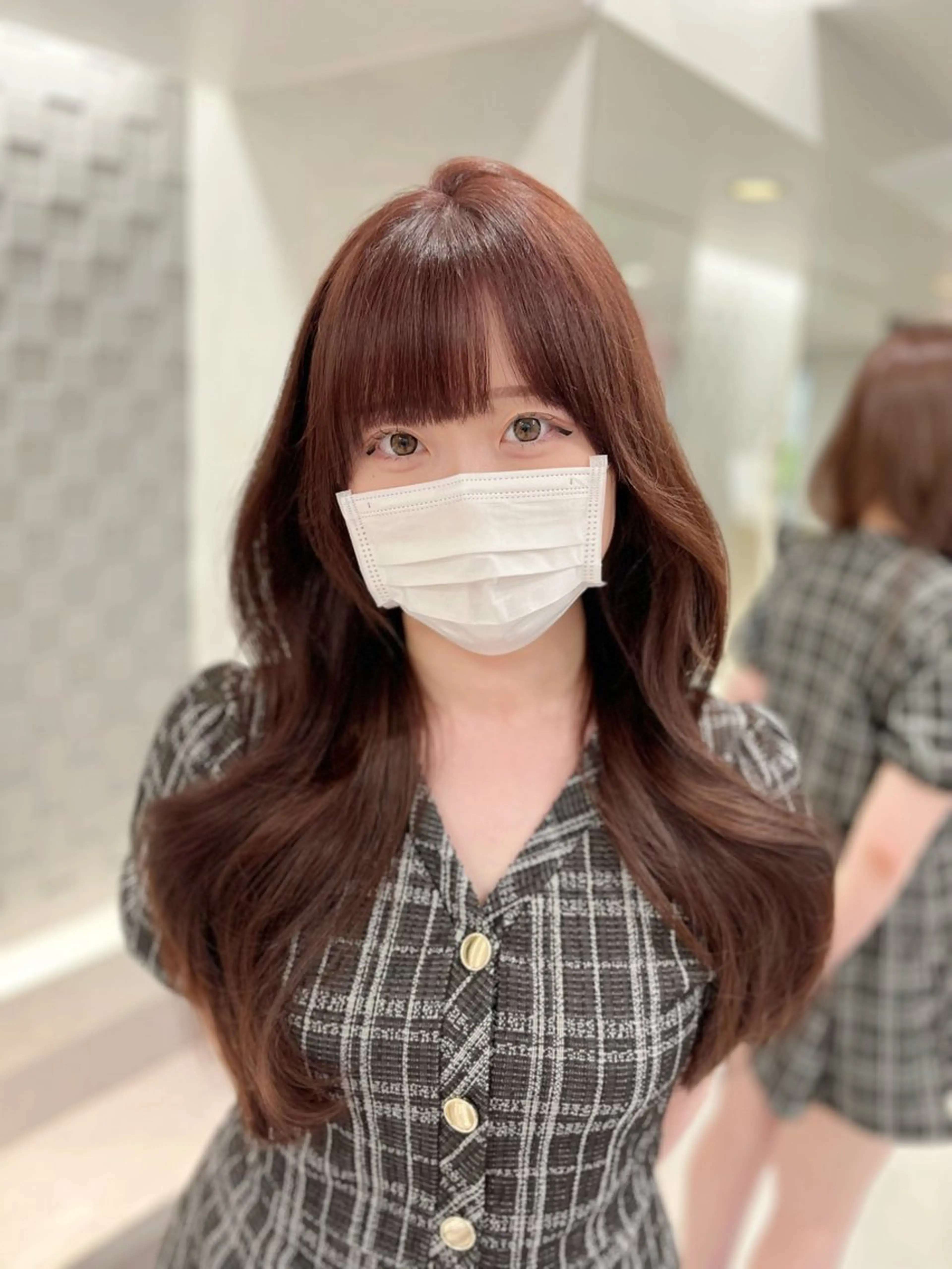 ロング ヘアカラー トリートメント XENA RENA 名駅 / 艶カラーのヘアスタイル