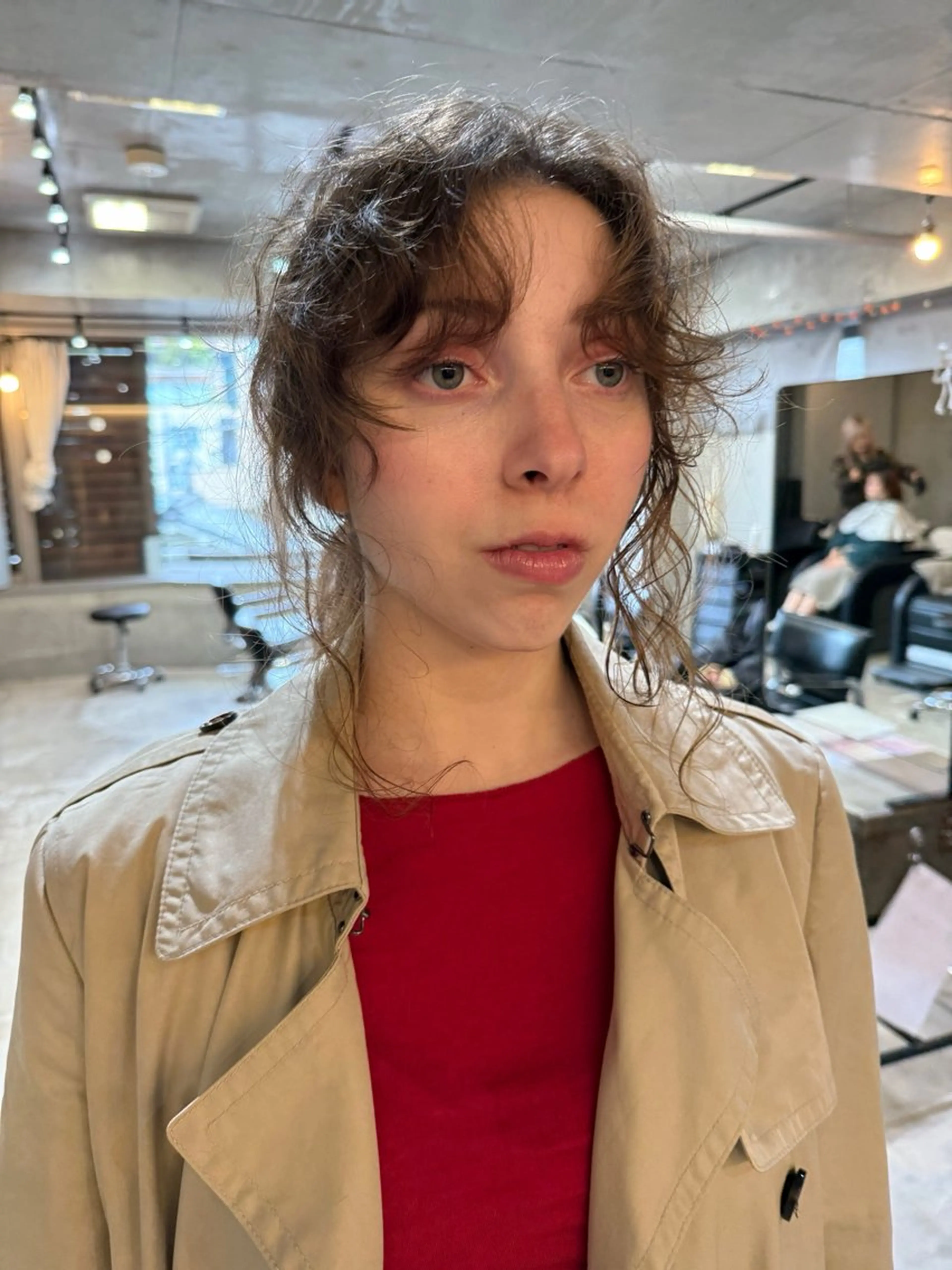 ミディアム ミディアムパーマ カット パーマ レイヤーカット\ウル フ　chinatsuのヘアスタイル