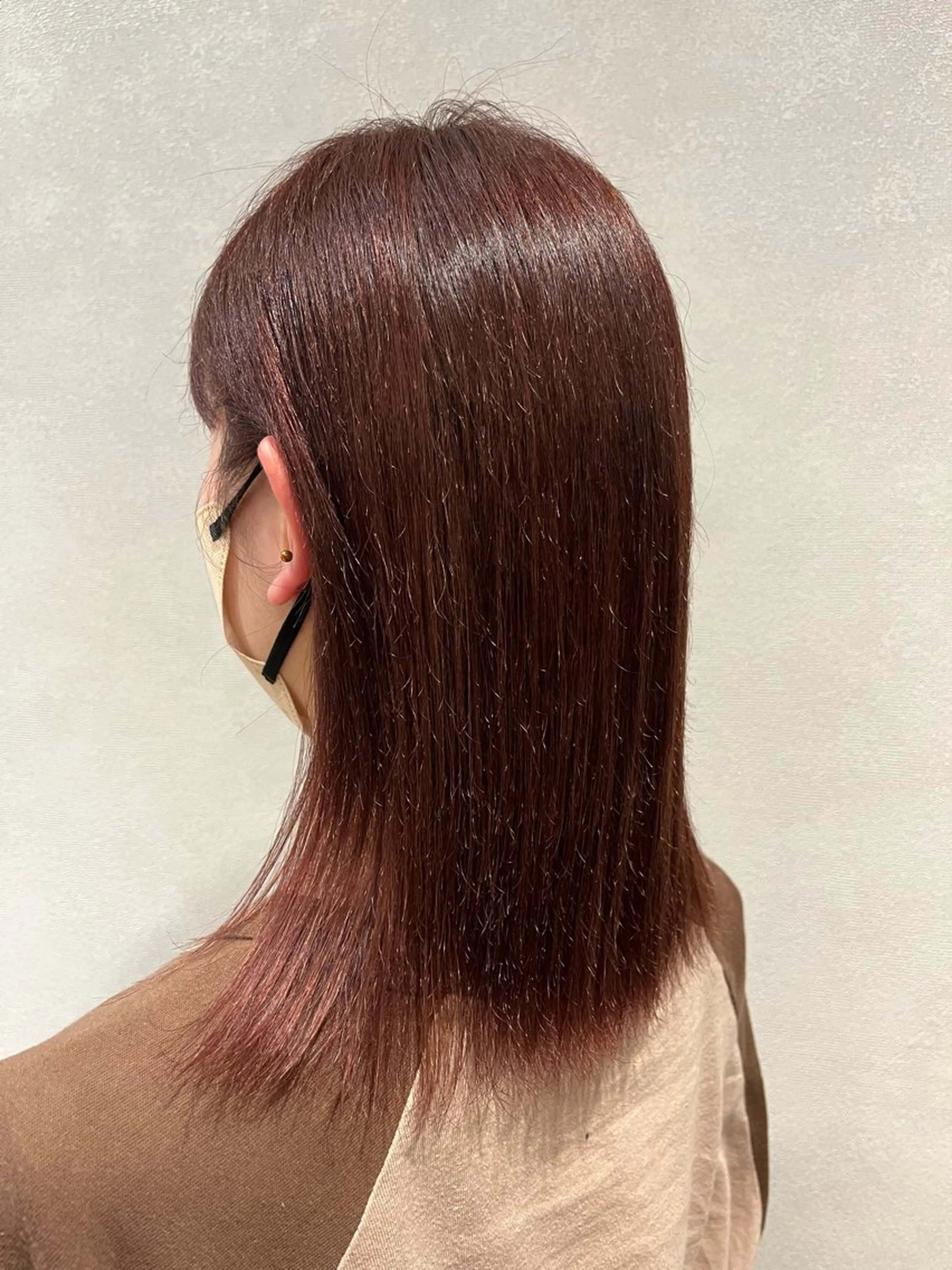 カラー ブラウンカラー レッドカラー 木寺 樹莉のヘアスタイル