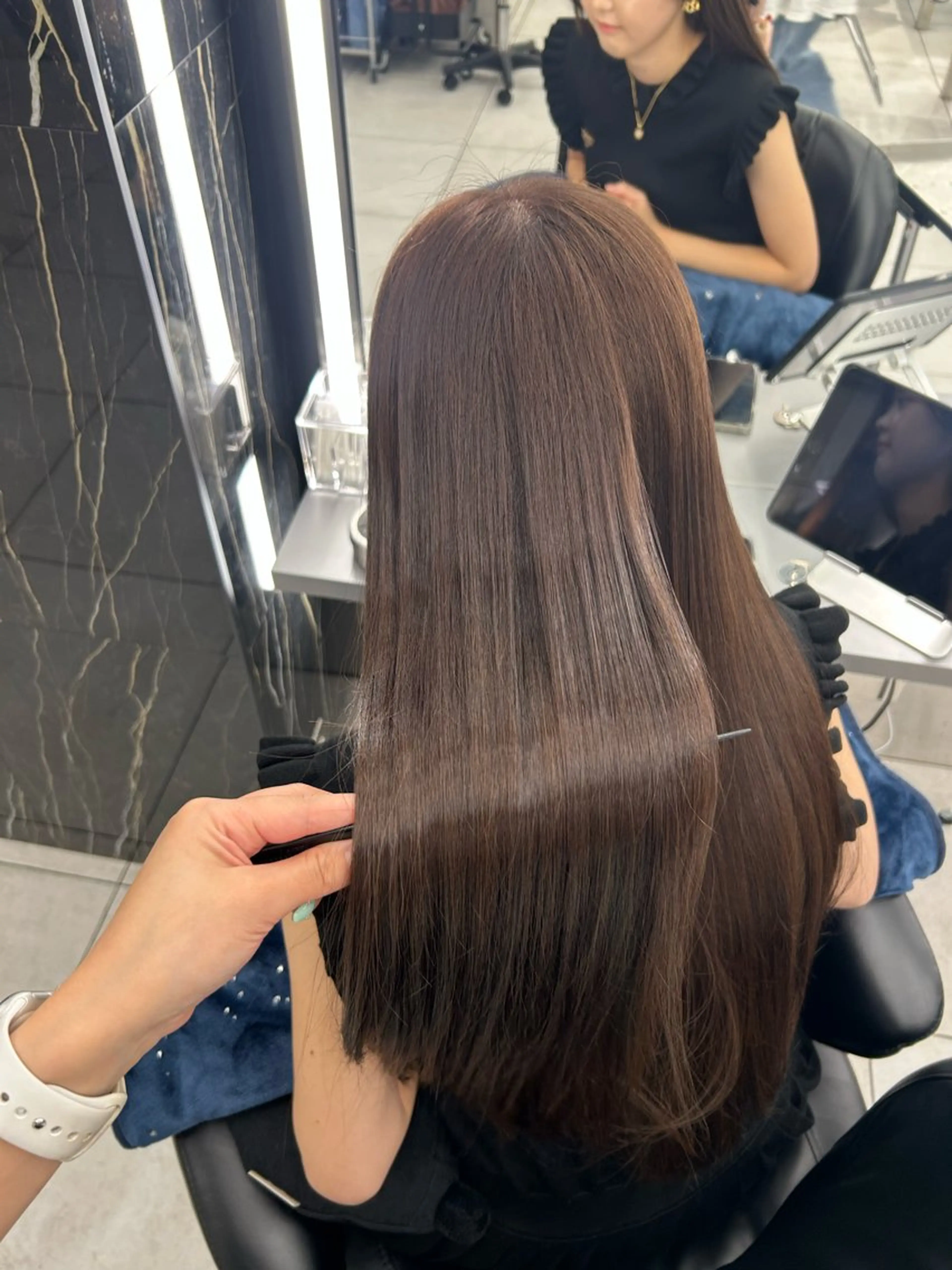 ロング カット ヘアカラー トリートメント 銀座/韓国ヘア🤍 レイヤーAYUMIのヘアスタイル