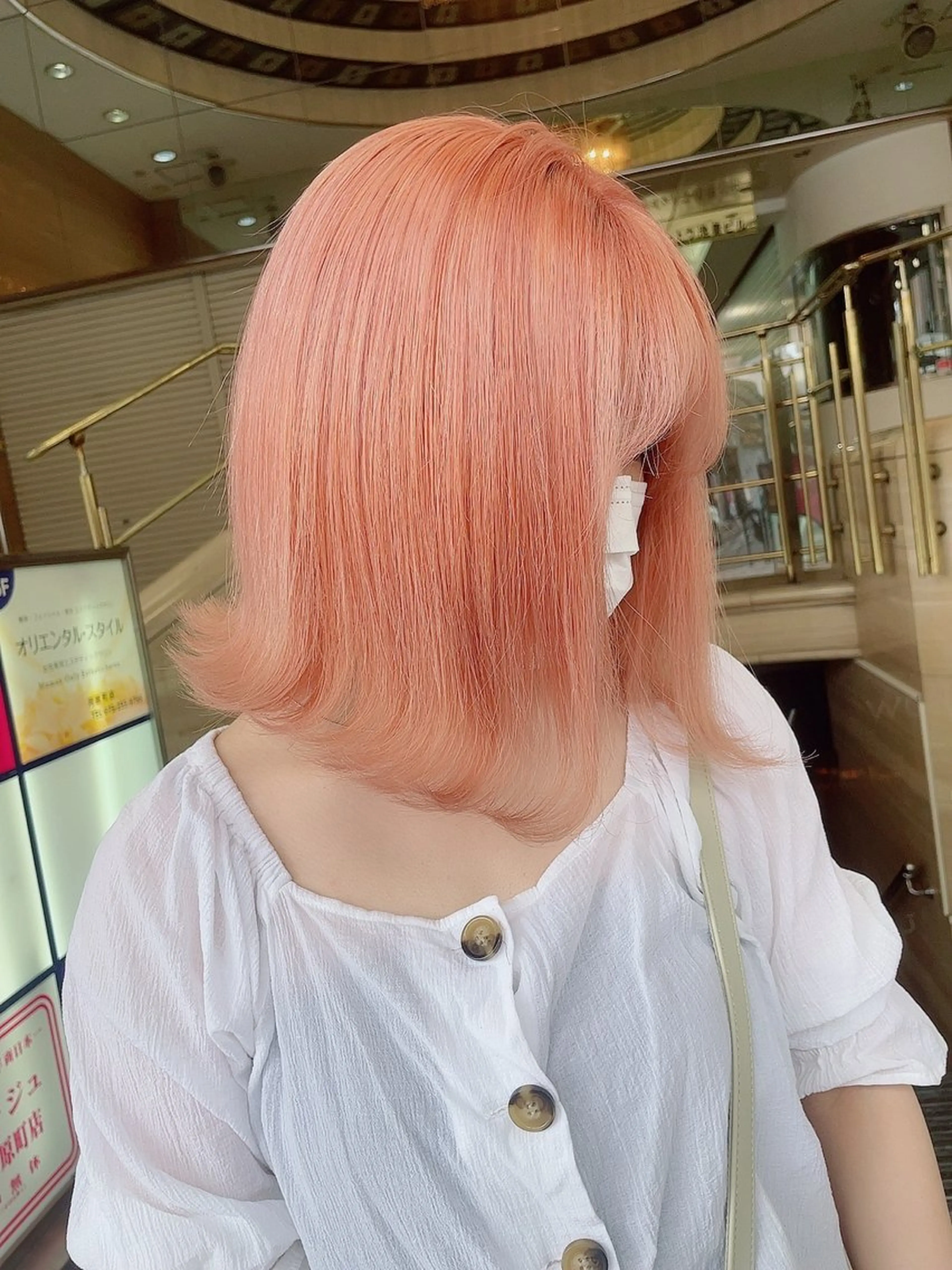 カラー ベージュカラー ピンクカラー ピンクベージュ カット ヘアカラー Seleneコウキ ブリーチ/ハイトーンのヘアスタイル