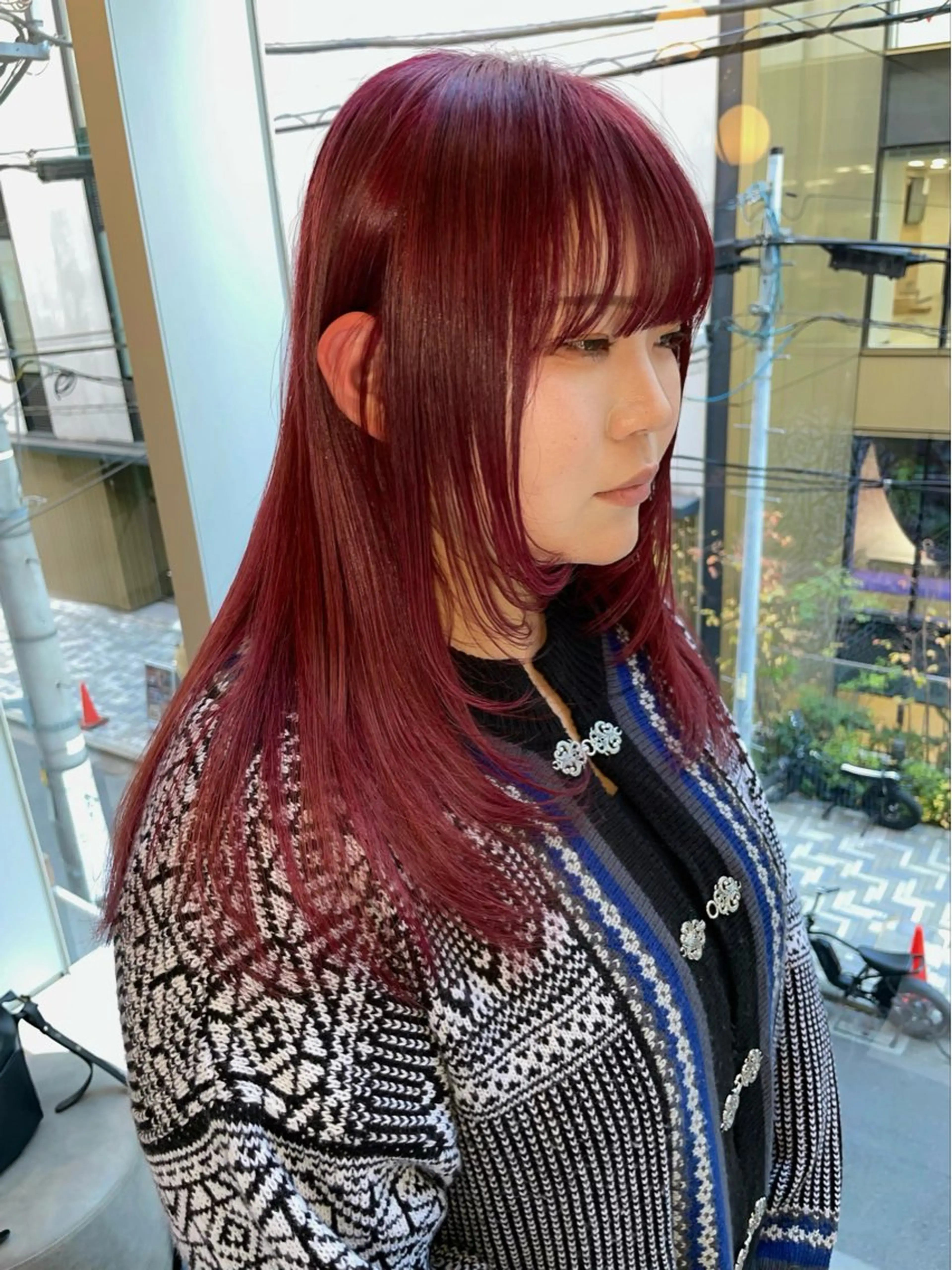 ミディアム カラー カット ヘアカラー トリートメント SALOWIN所属・ブリーチ🔑 ボブ✨レイヤーのヘアスタイル