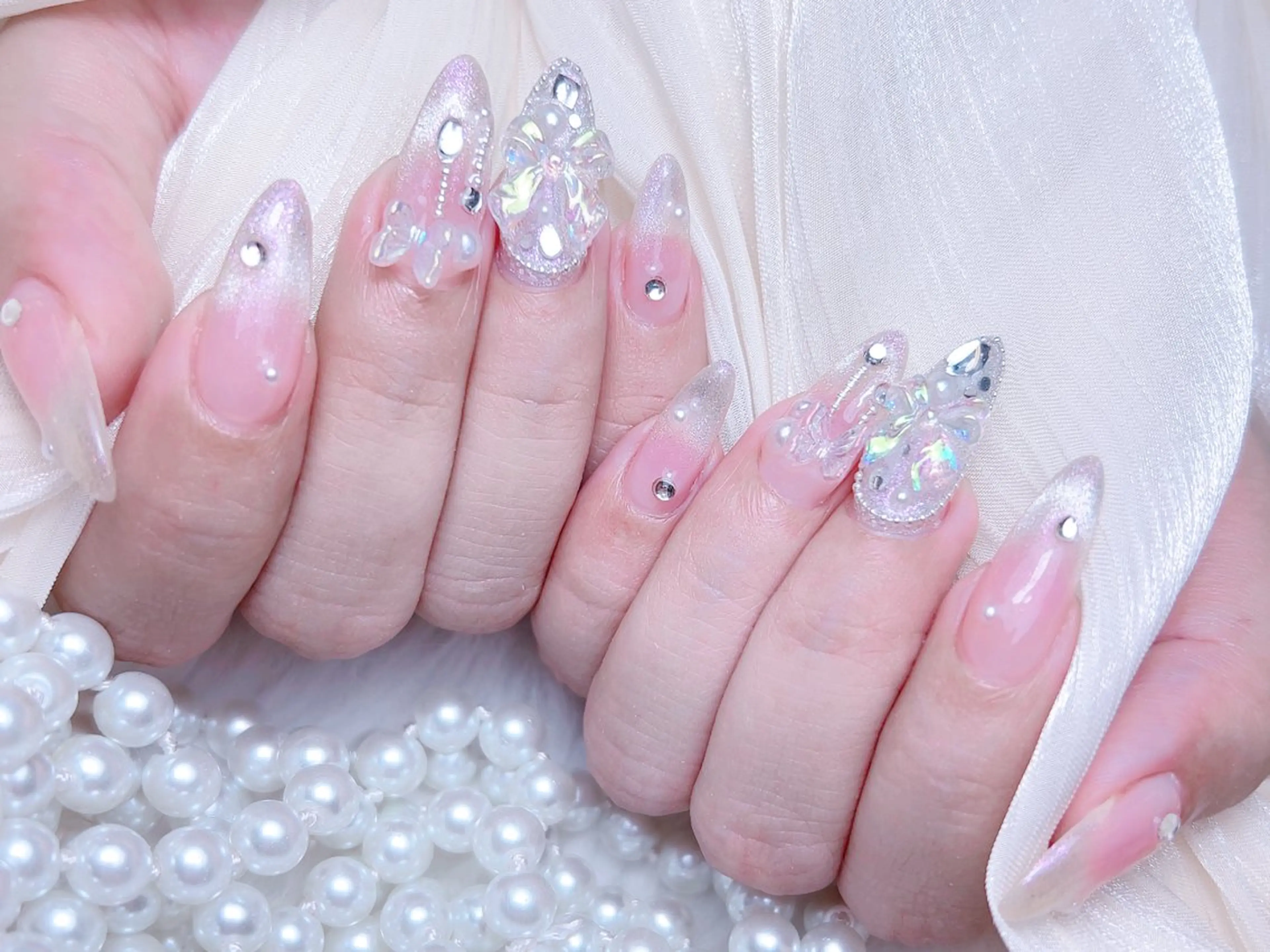 ネイル ハンドネイル M🌷nail 長さだし専門店のネイルデザイン