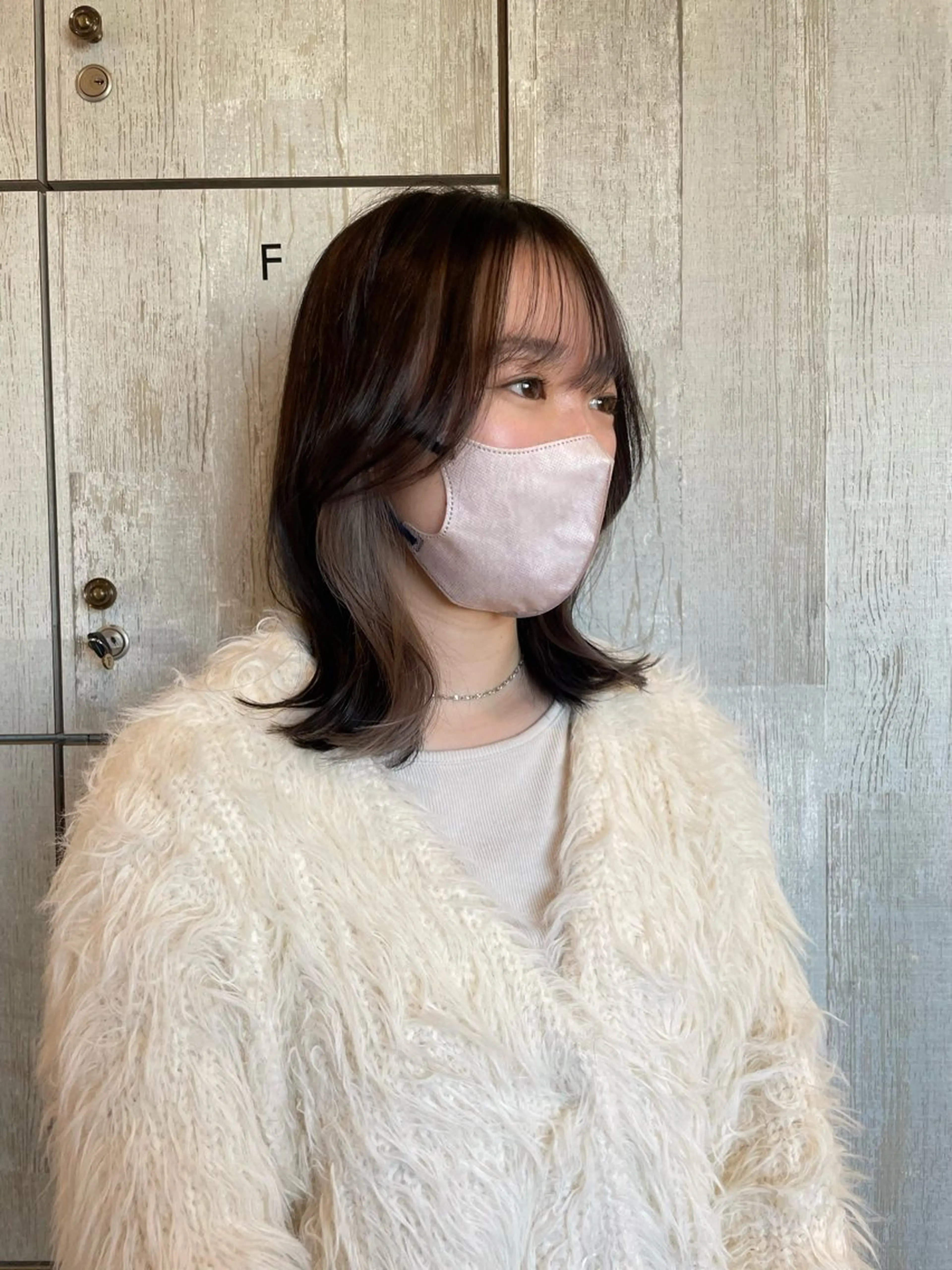 ミディアム カラー 透明感カラー ハイトーンカラー ヘアカラー ひなた 艶カラー/渋谷のヘアスタイル