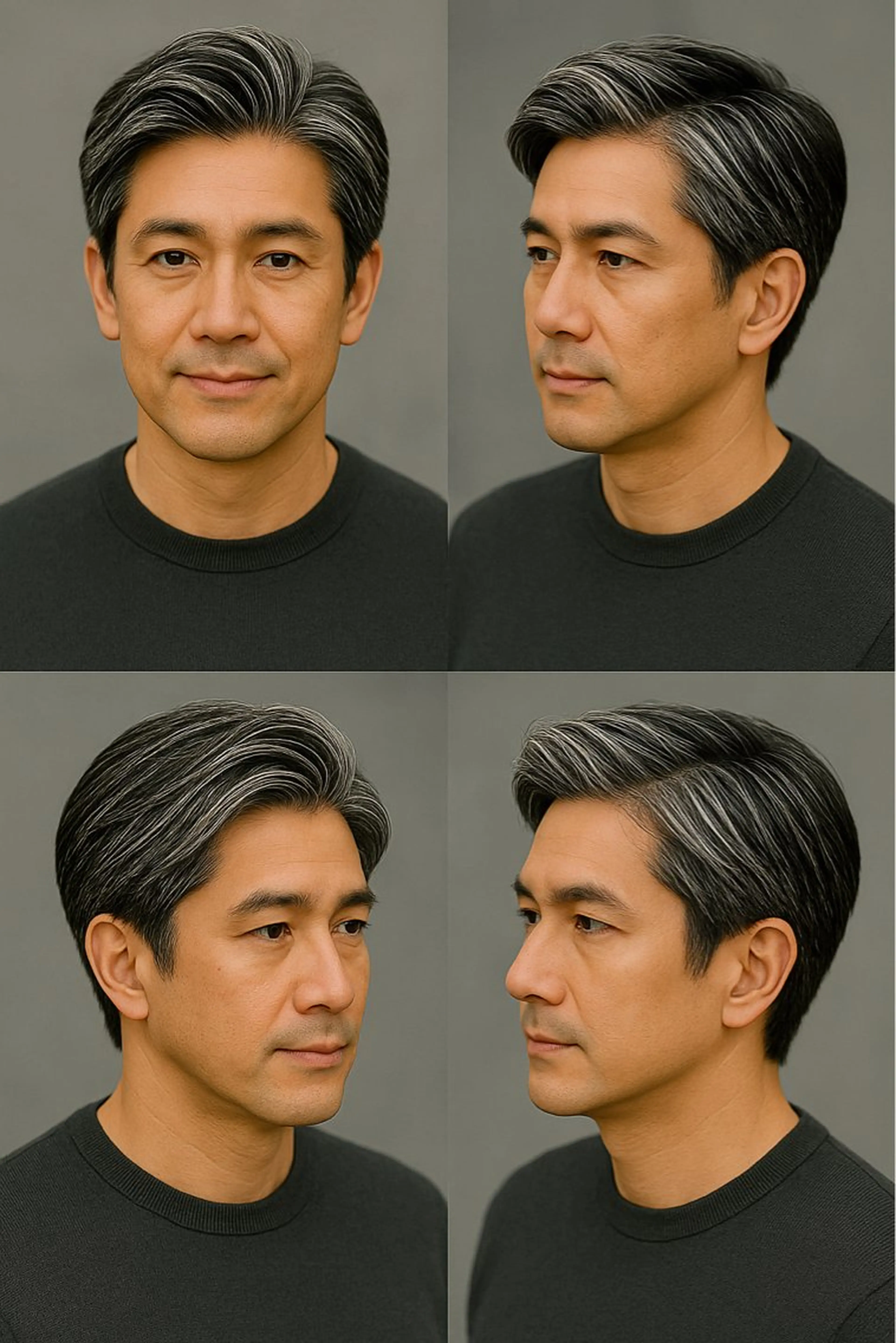 韓国風センターパート✂️筋感ハイライトカラーの写真