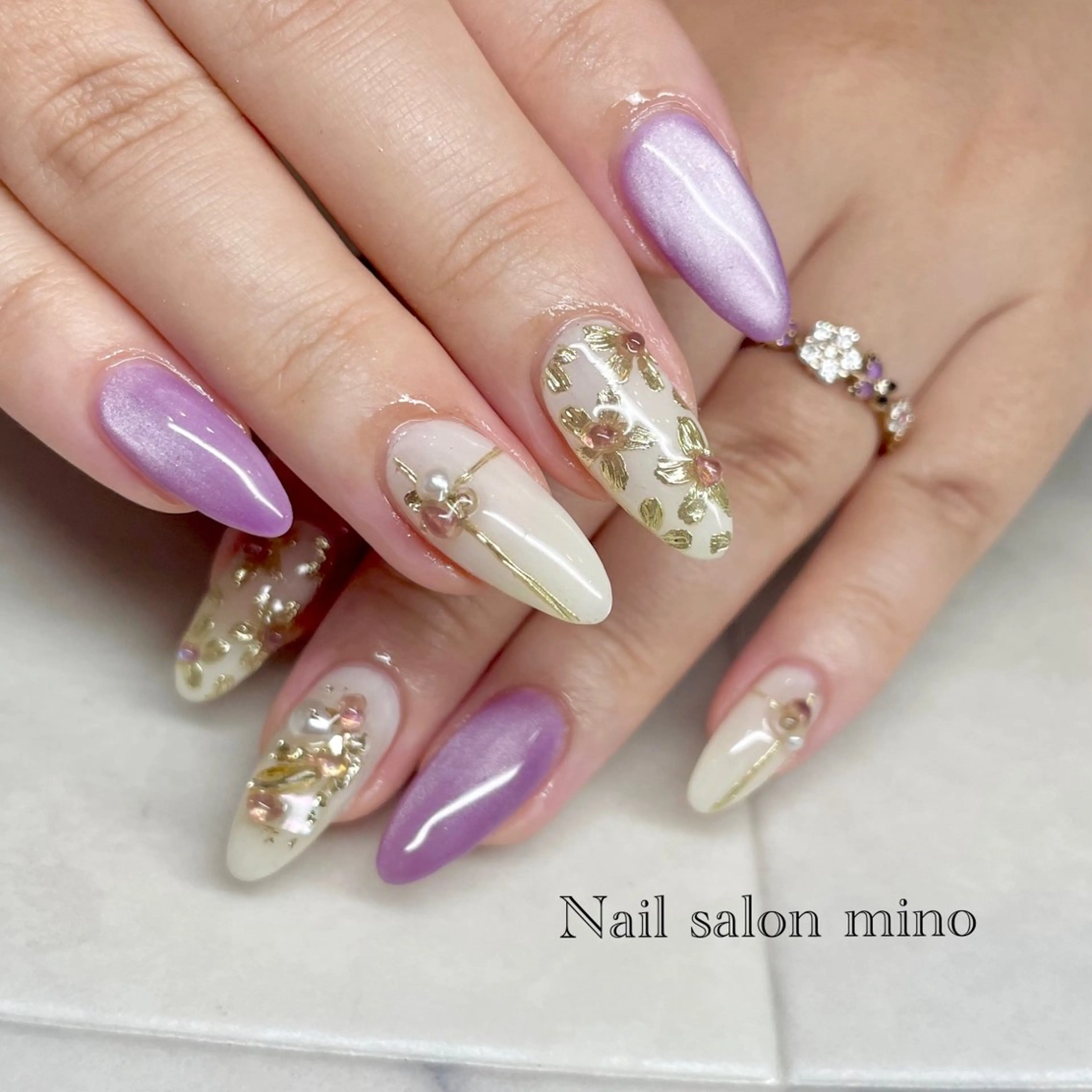 ネイル スカルプネイル 三野　nail salon minoのネイルデザイン