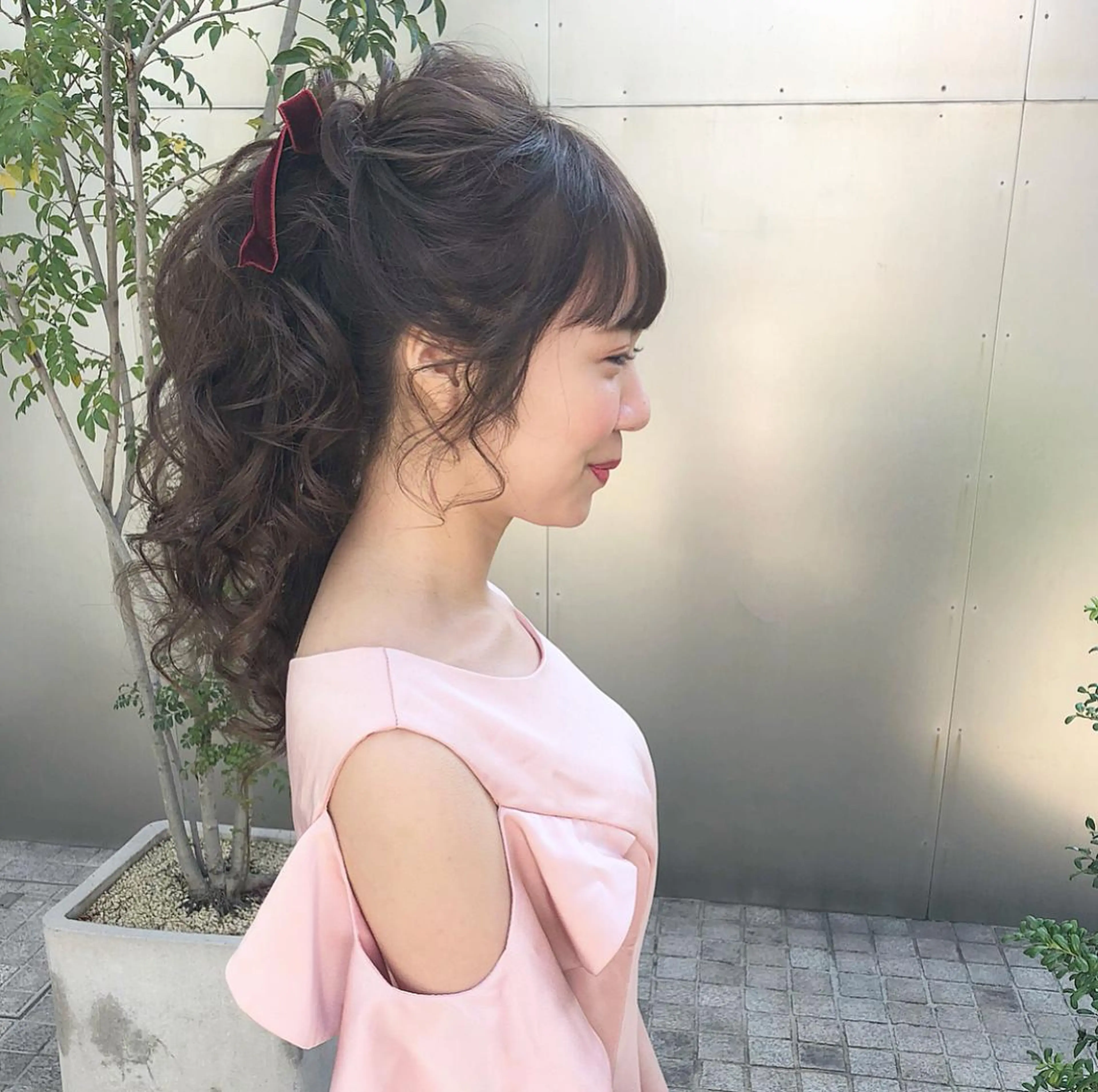 ロング カラー ヘアアレンジ ポニーテール autre所属・大久保 ひでなりのヘアスタイル