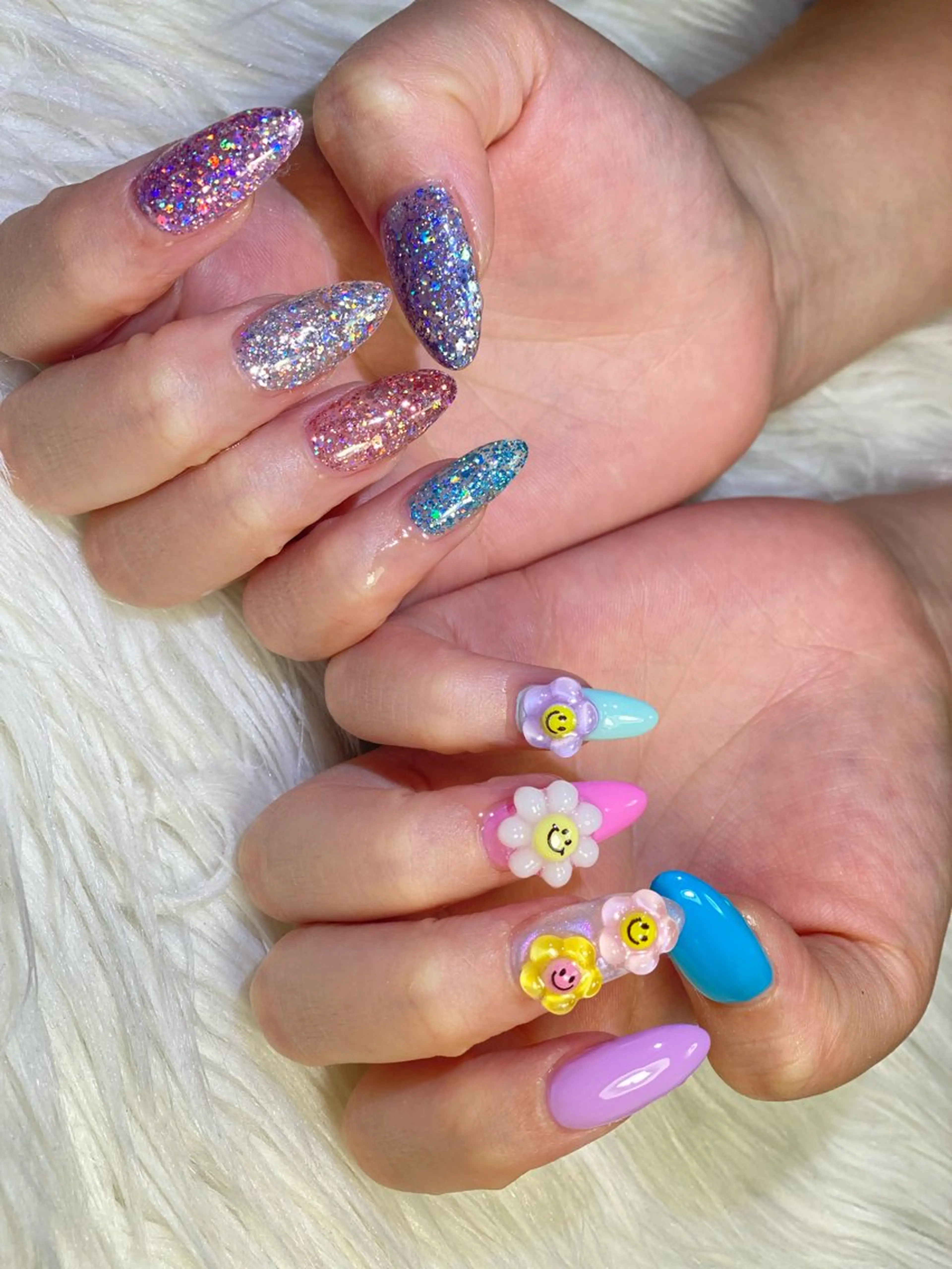 ネイル フラワーネイル キラキラネイル Esthetic Will所属・will 有希のネイルデザイン