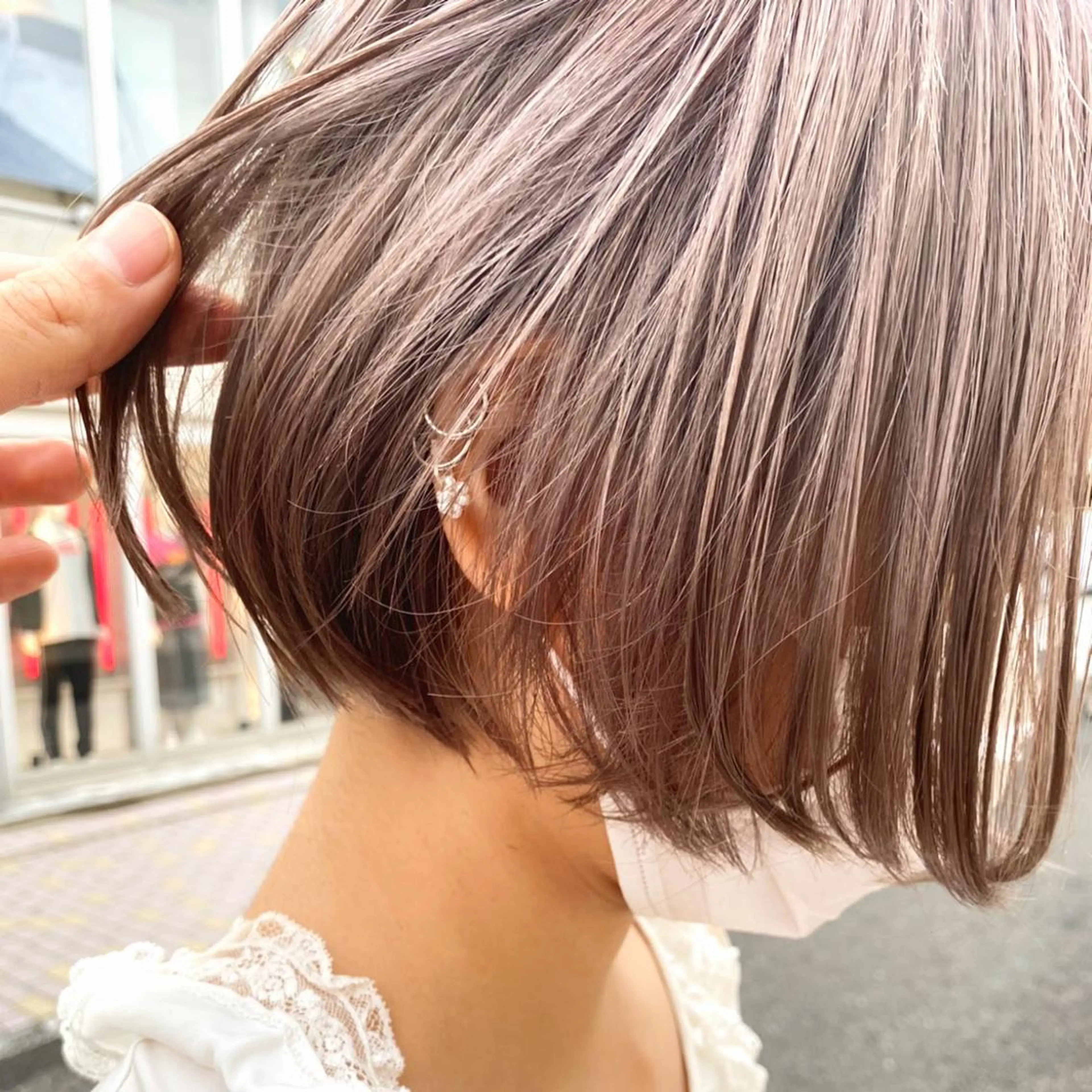 カラー ベージュカラー ミルクティーベージュ カット ヘアカラー Rigel by KINGのヘアスタイル