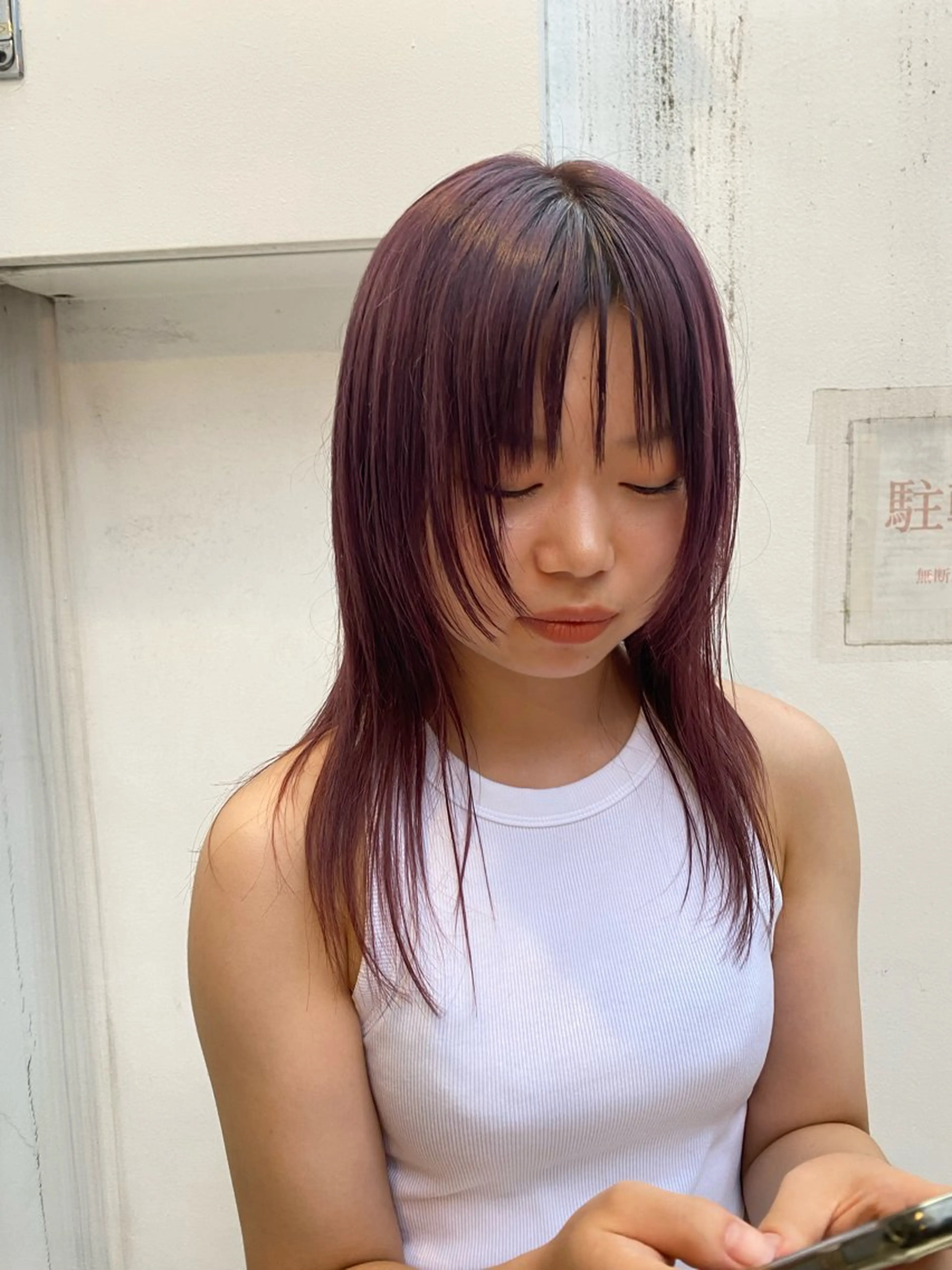 カラー ラベンダーカラー ヒガシ サヨのヘアスタイル