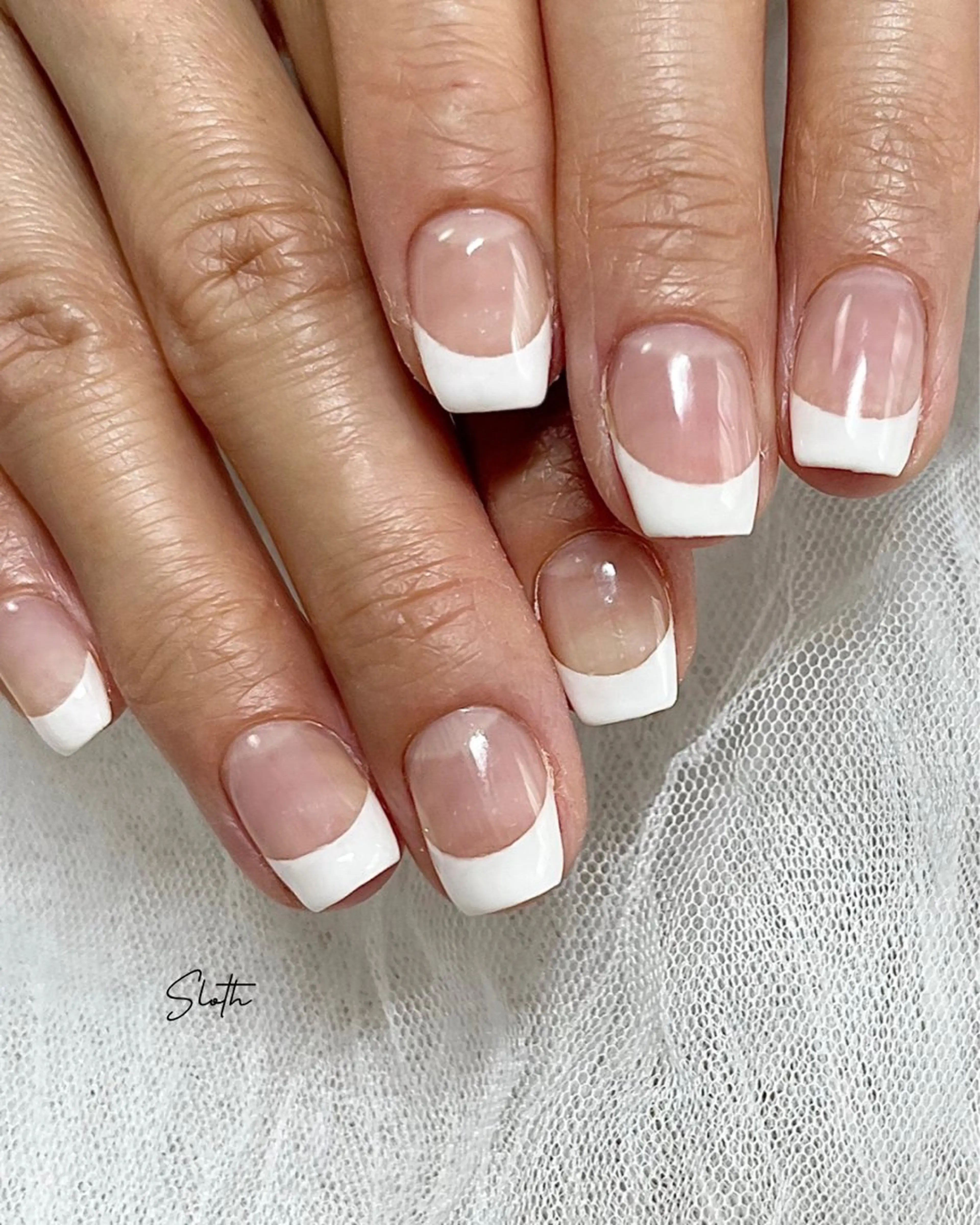 ネイル フレンチネイル ハンドネイル nail salon slothのネイルデザイン