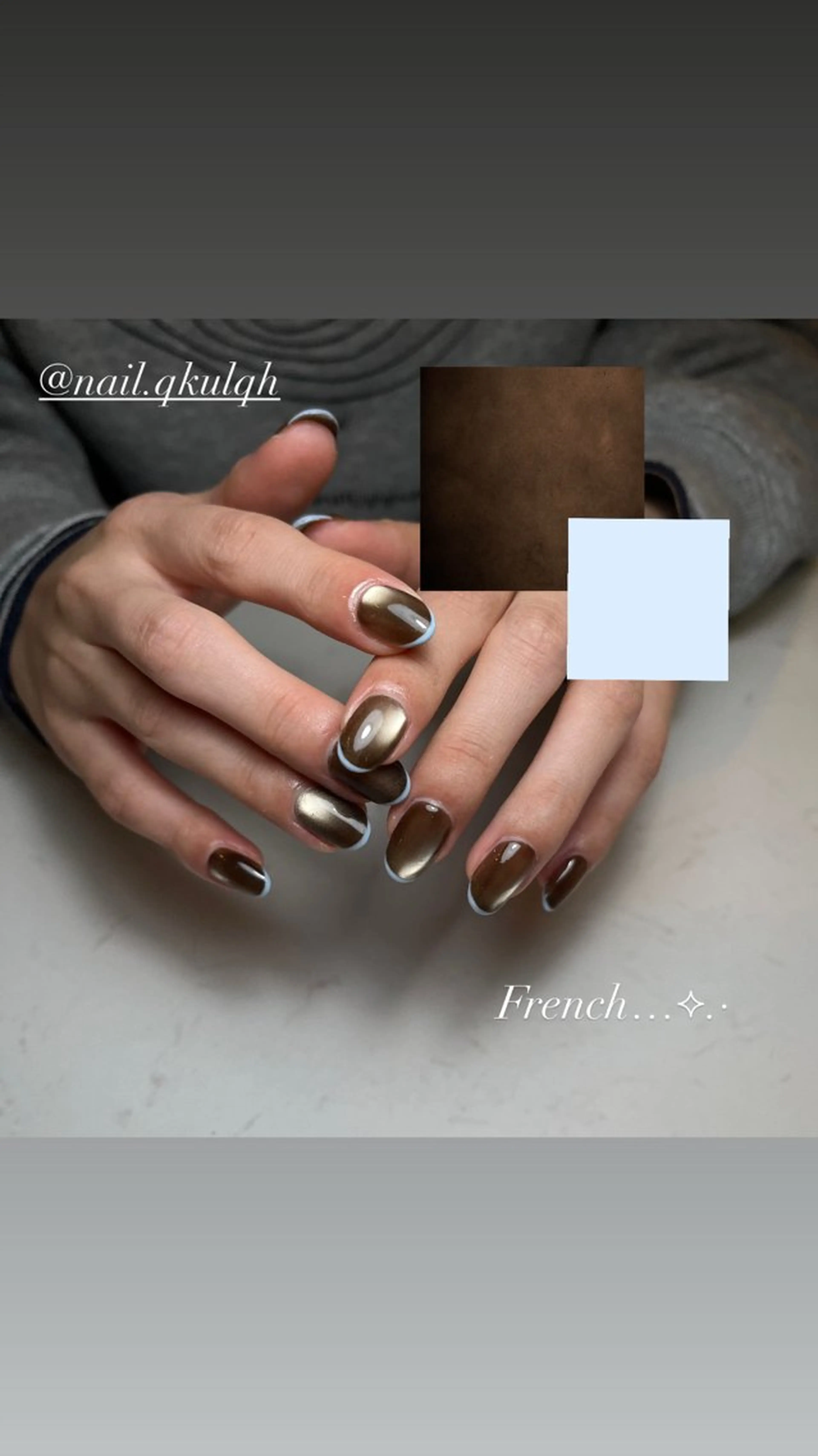 ネイル フレンチネイル ハンドネイル D.d Haruka /y2k/持ち込みのネイルデザイン