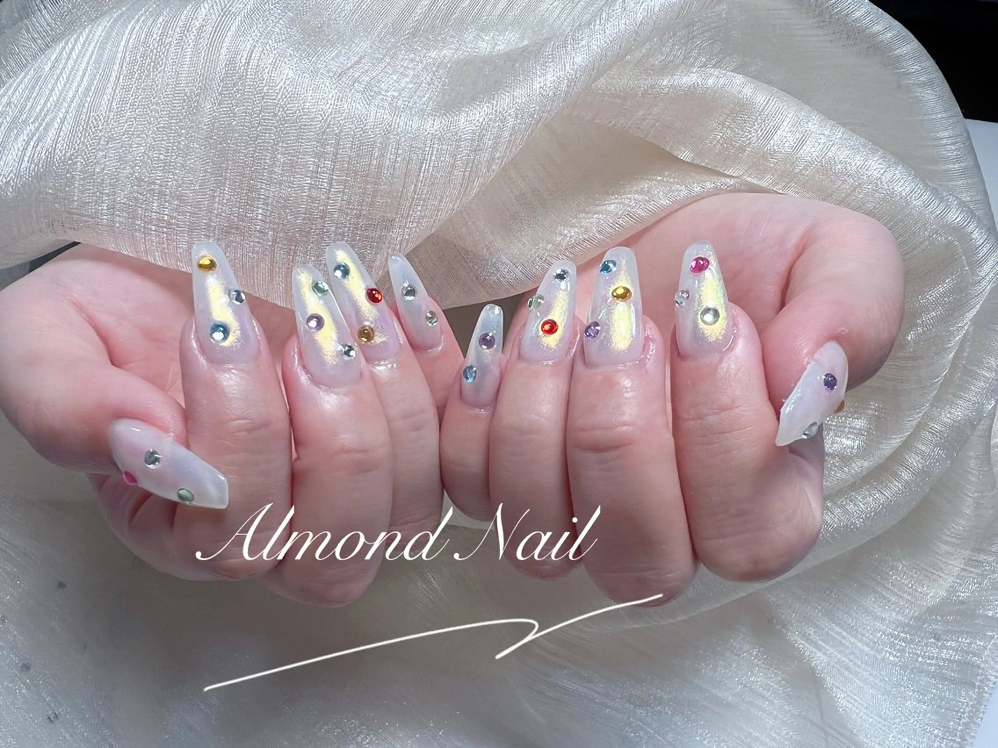 ネイル 長さ出し Almond Nail 亀戸のネイルデザイン