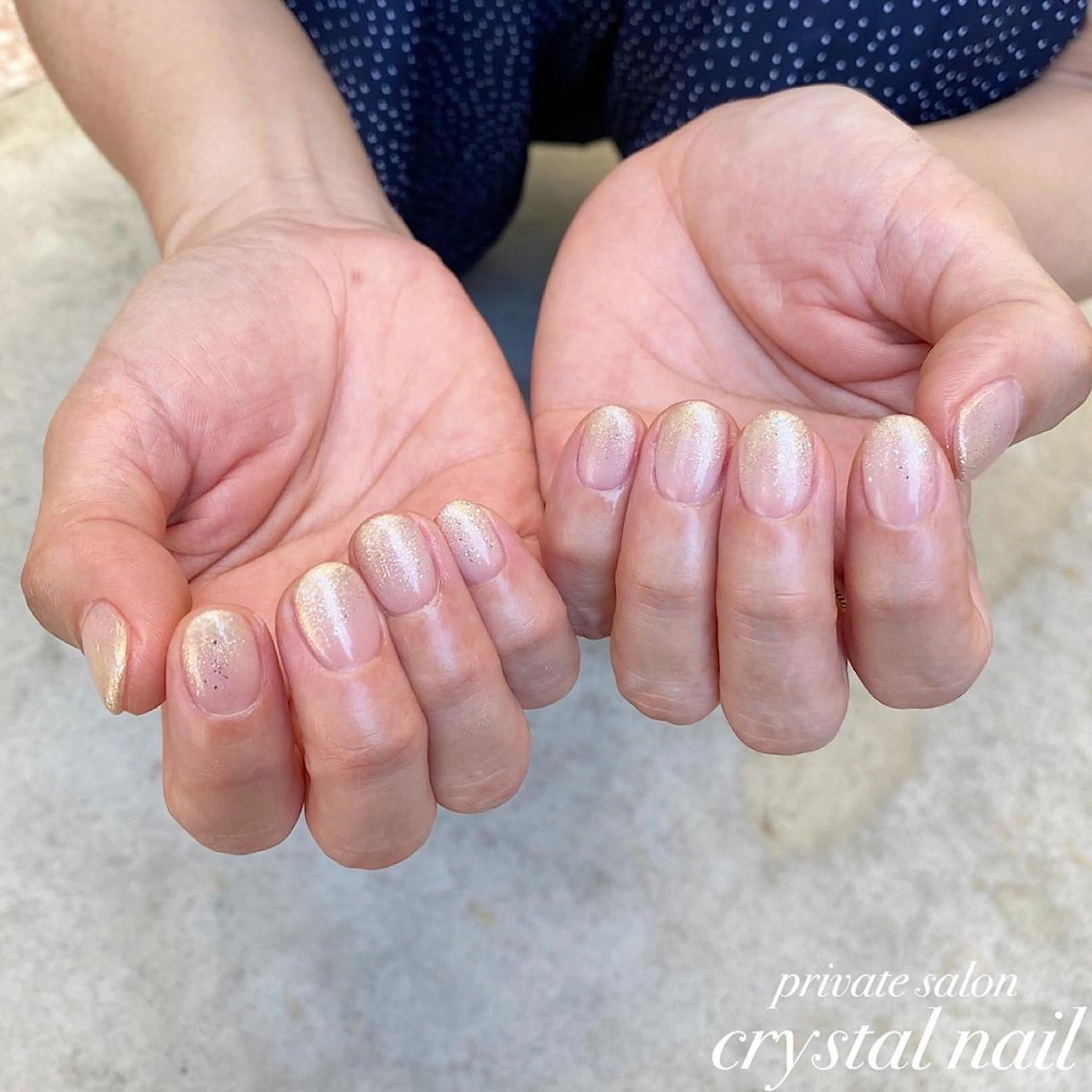 ネイル ラメ(グリッター) ラメグラデーション Crystal Nailのネイルデザイン