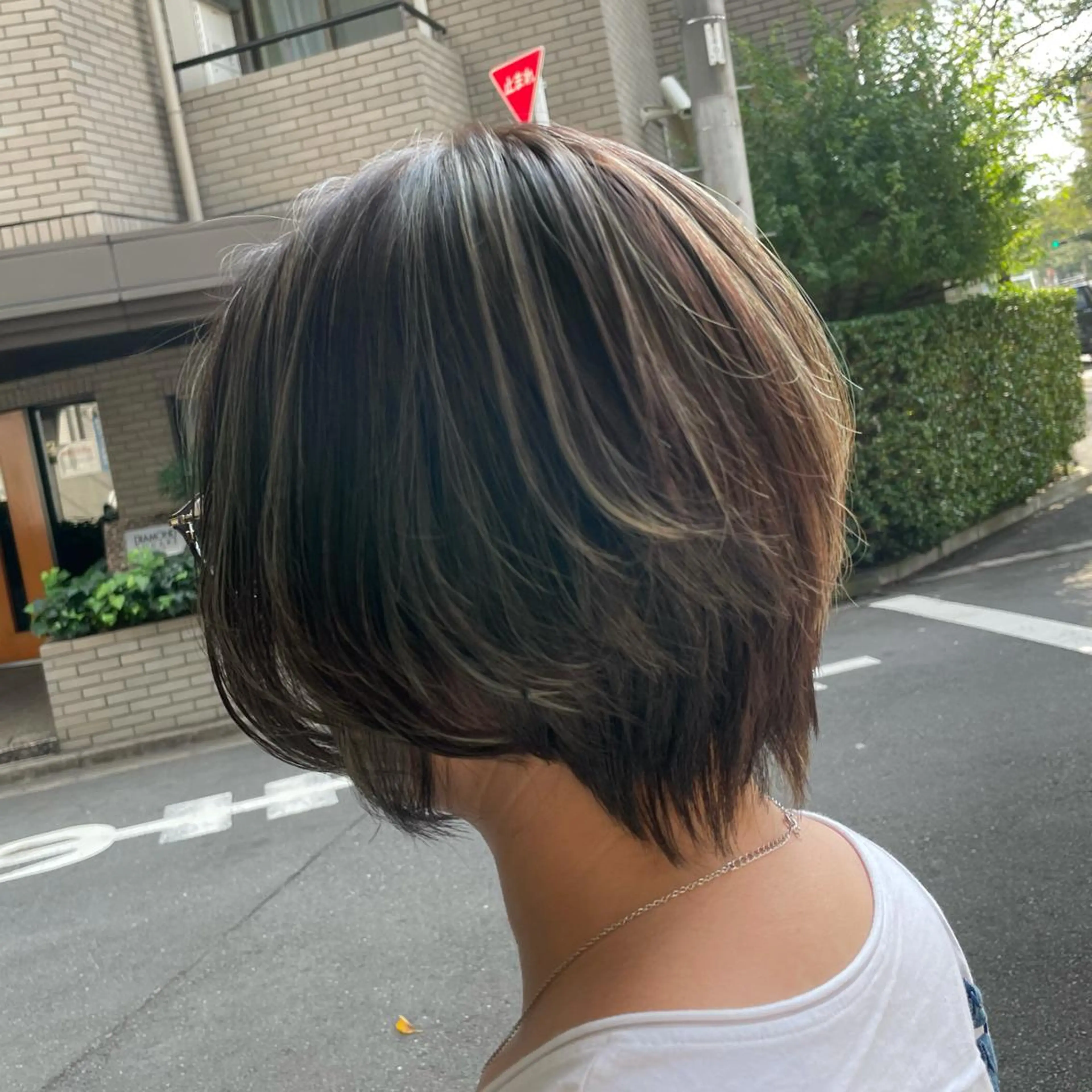 ショート ショートボブ ボブ ハイライト ショートヘア ヘアカラー 山本 雷のヘアスタイル