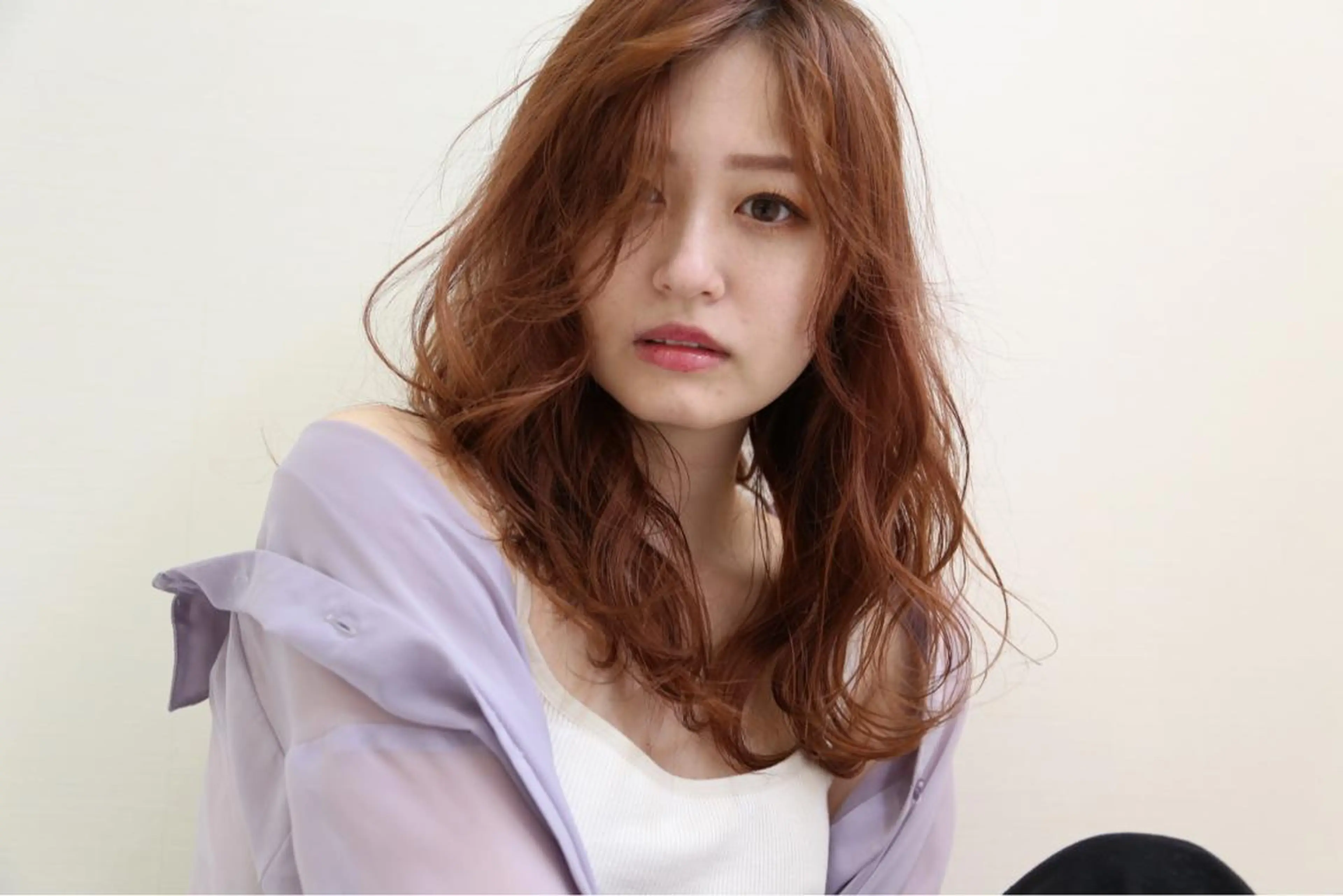 セミロング カラー カット パーマ ✨ダメージを感じない 美髪ヘア✨　野口春貴のヘアスタイル