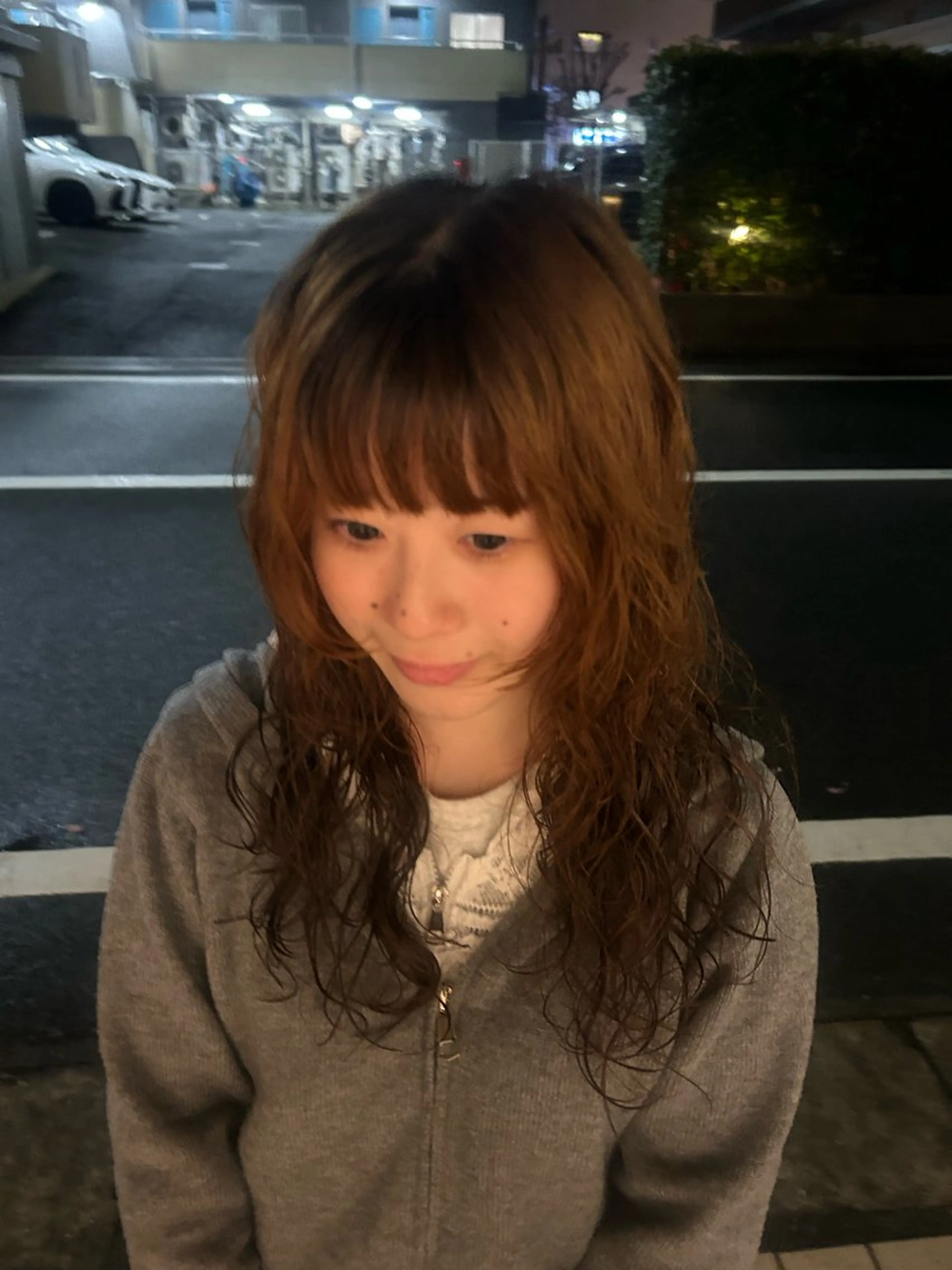 ロング パーマ 長野 恵のヘアスタイル