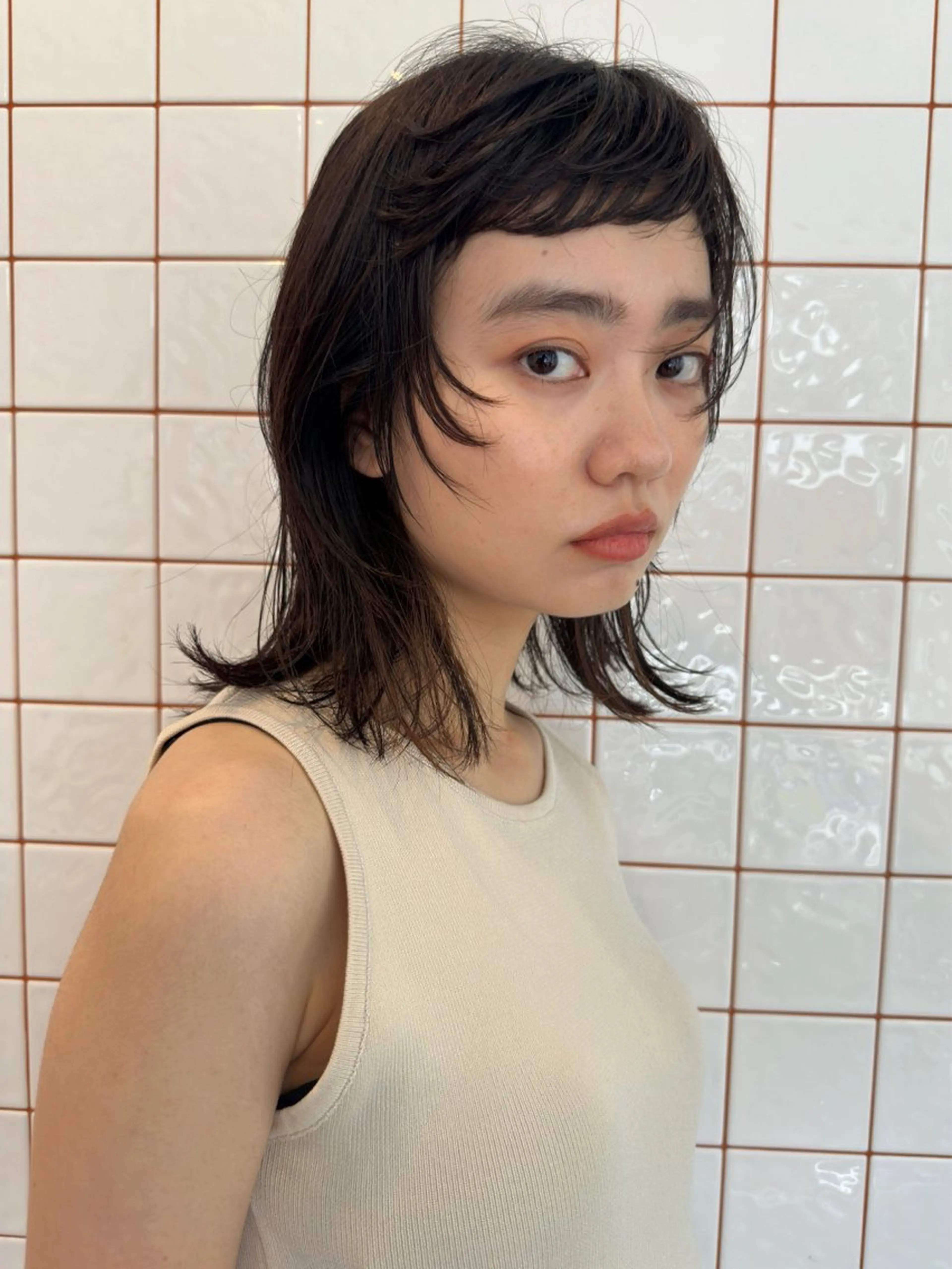 ミディアム レイヤーカット カット トリートメント ボブ/レイヤー/ケア パーマ/透明感カラーのヘアスタイル