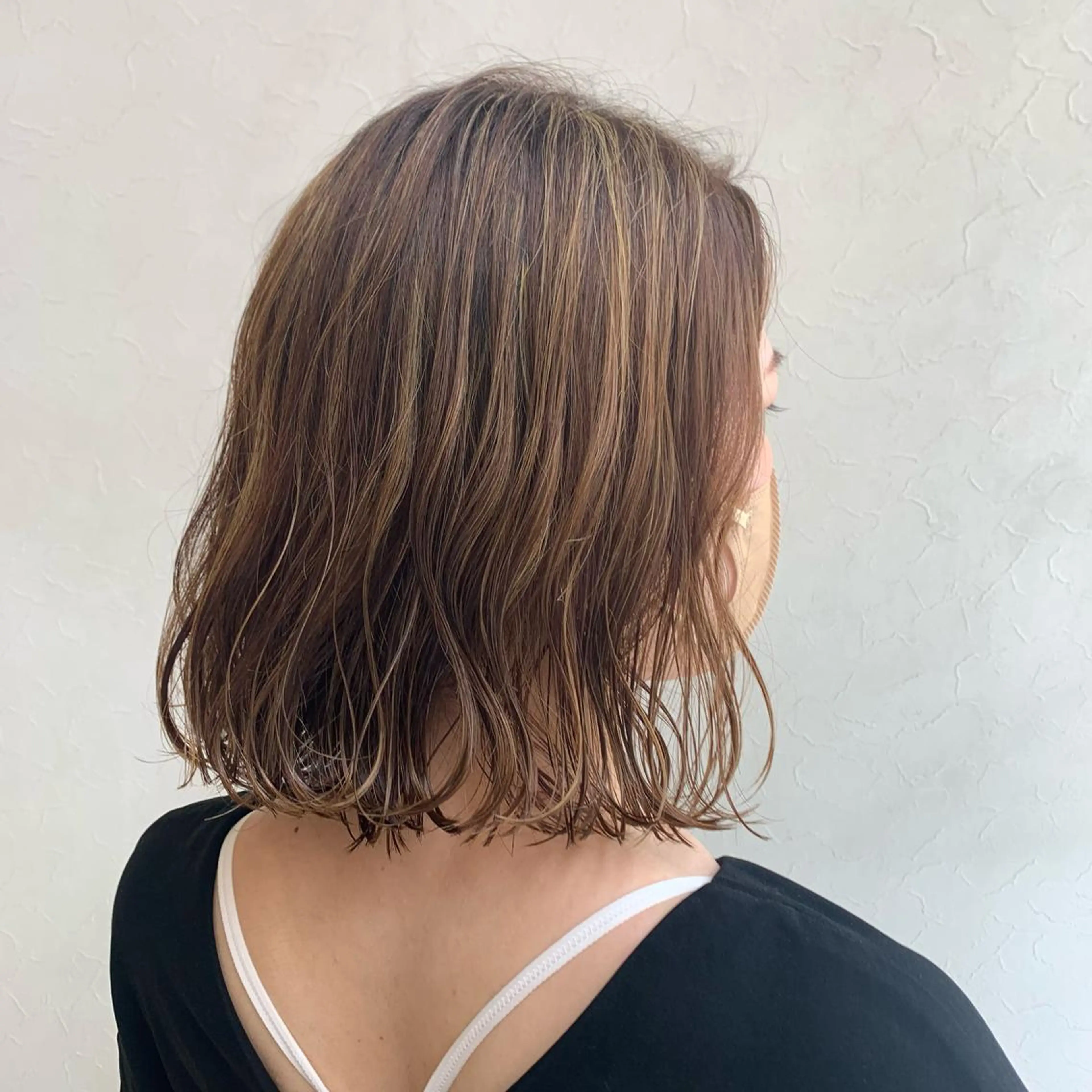 ミディアム カラー ハイライトカラー メッシュ ハイライト Liberty 店長 TAJIMAのヘアスタイル