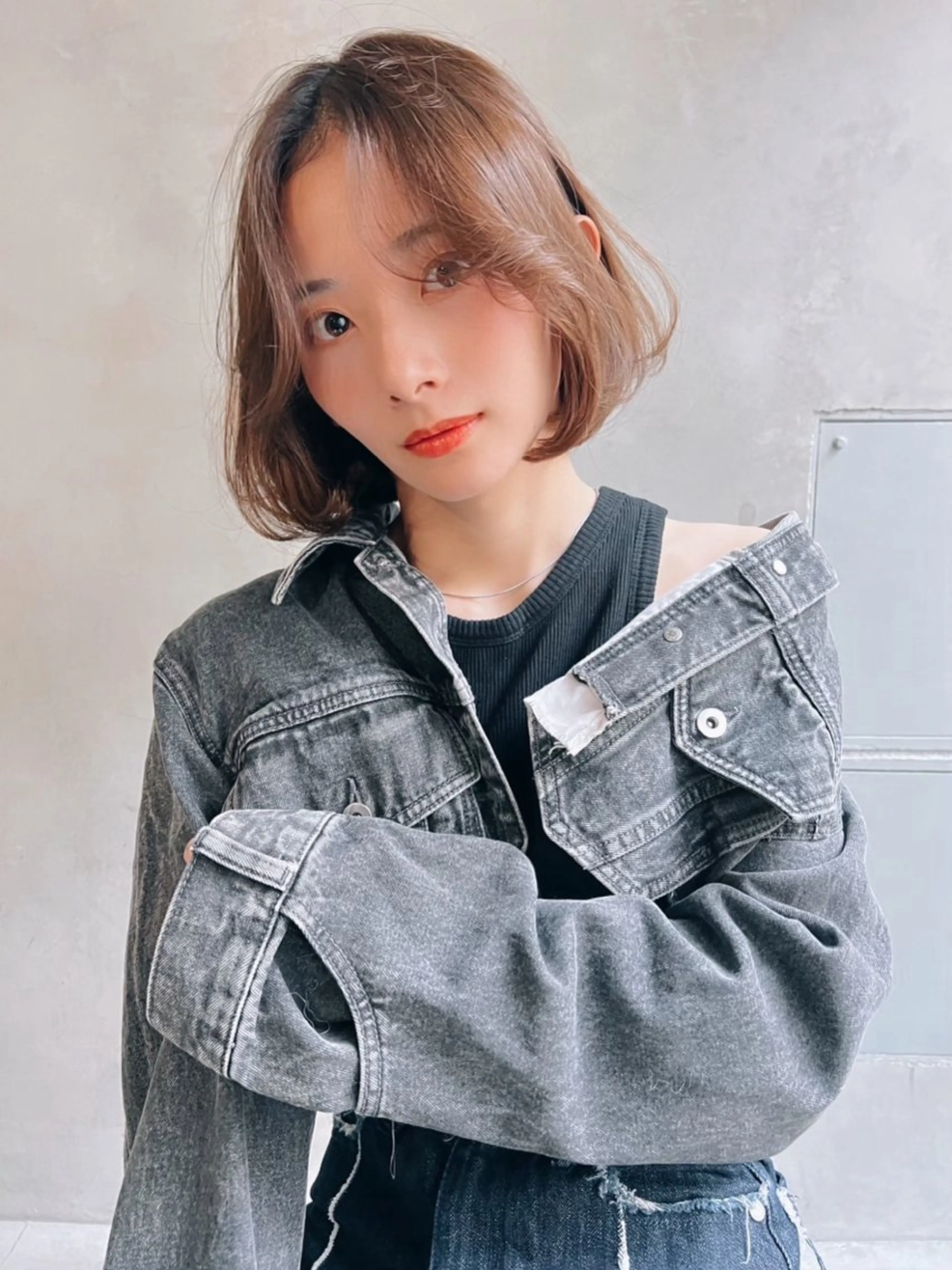 【広がりを抑えたいけど、縮毛は抵抗がある方向け】カット×コスメストレート×カラー×シルクトリートメントの写真