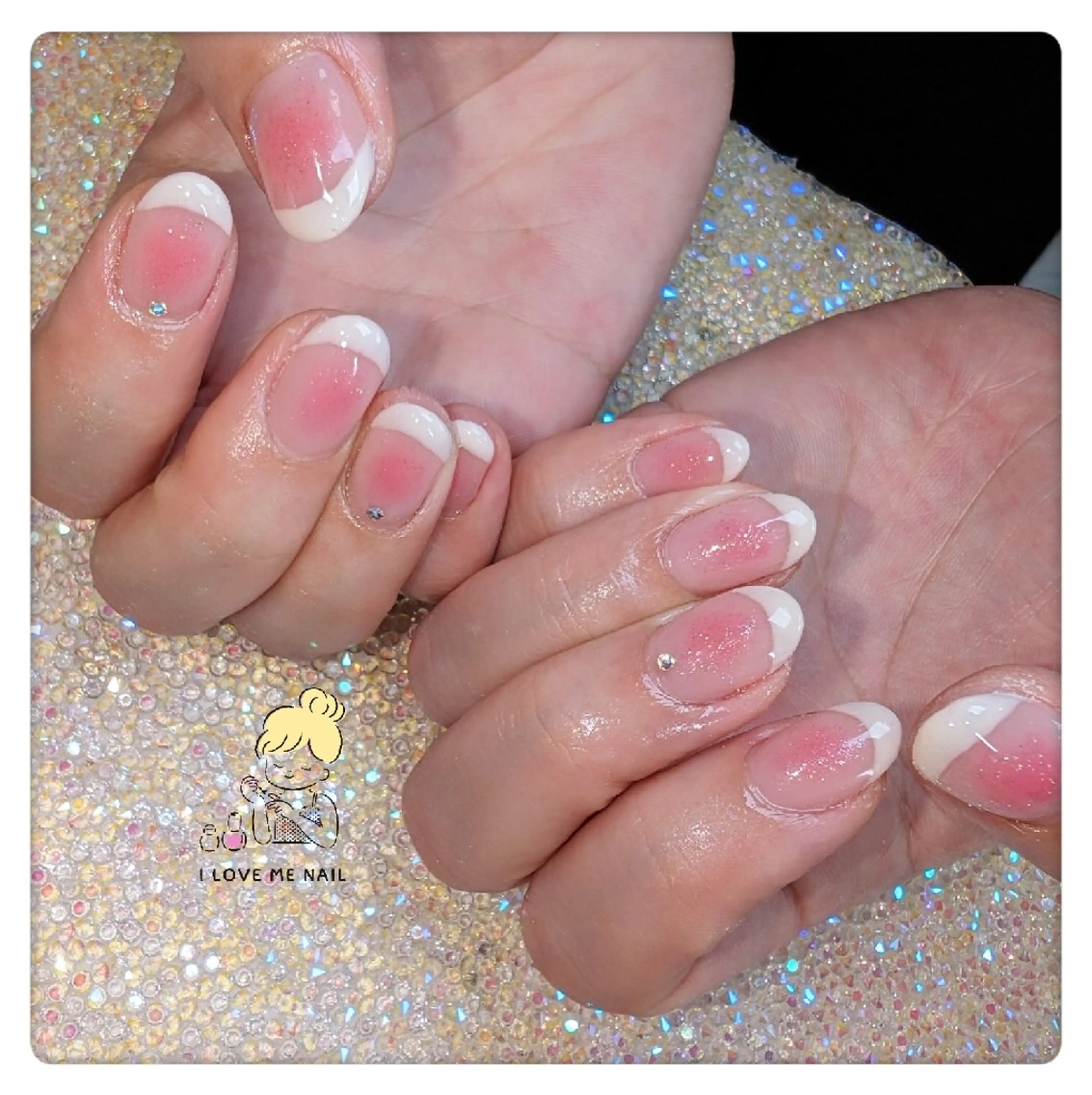 ネイル 長さ出し ジェルネイル ハート 韓国ネイル マグネットネイル ハンドネイル I LOVE ME NAIL.｡.:*♡のネイルデザイン