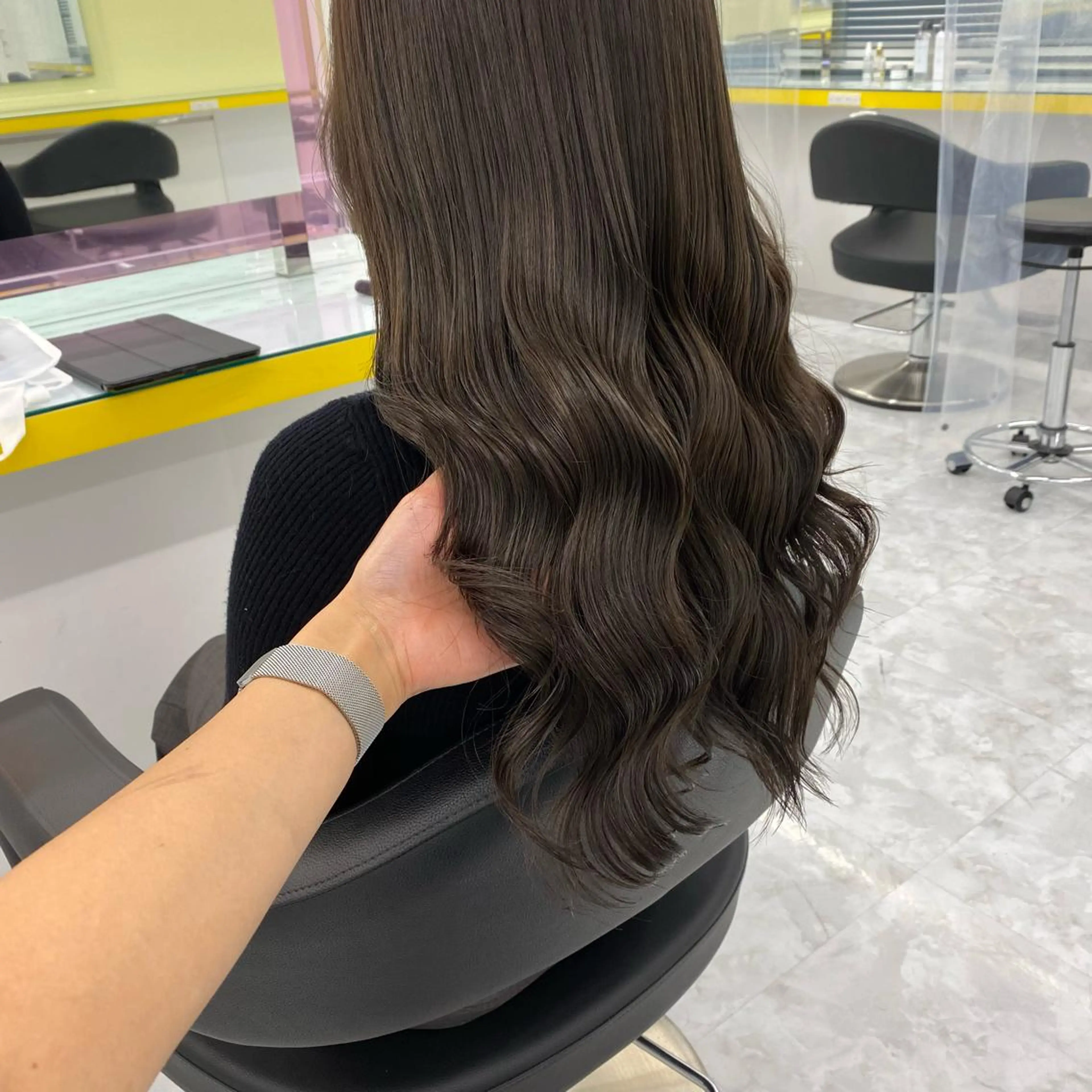 セミロング カラー ヘアアレンジ ヘアカラー トリートメント GOTODAY shair salon 横浜mare店所属・透明感抜群カラー mai🍑♡のヘアスタイル