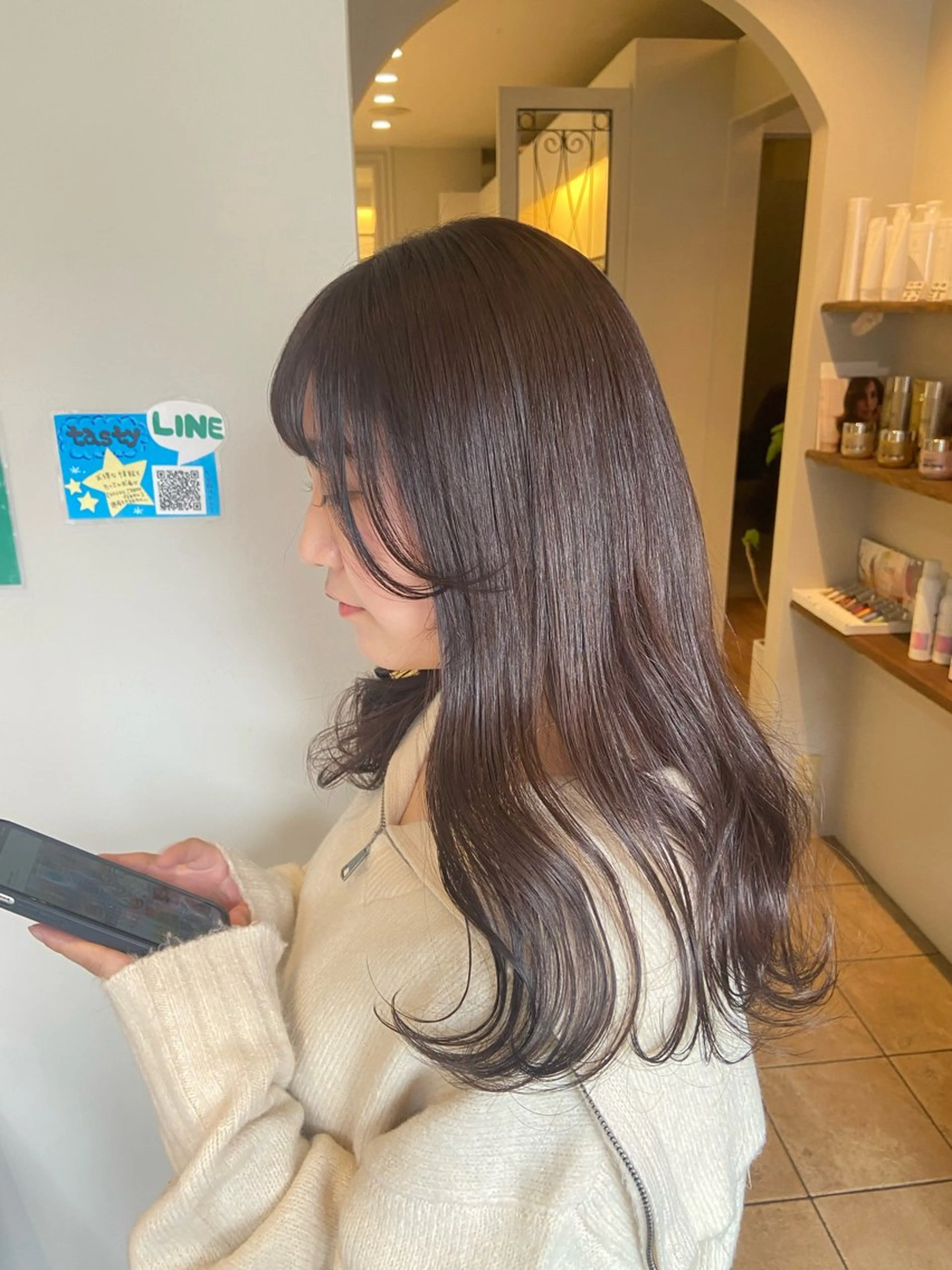 ロング カット ヘアカラー トリートメント 透明感カラー🎀 tasty／makoのヘアスタイル