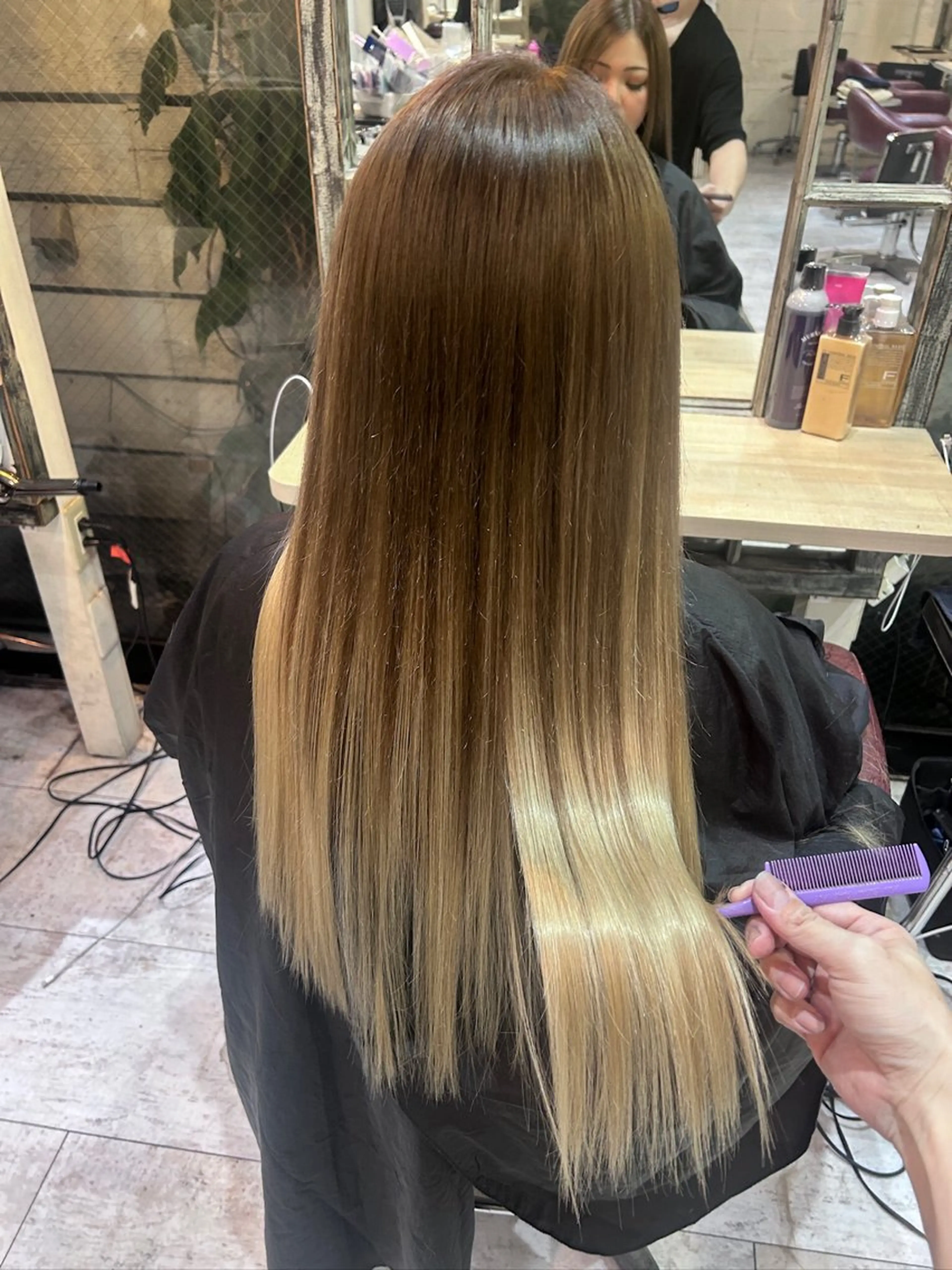 ロング カラー 二 宮のヘアスタイル