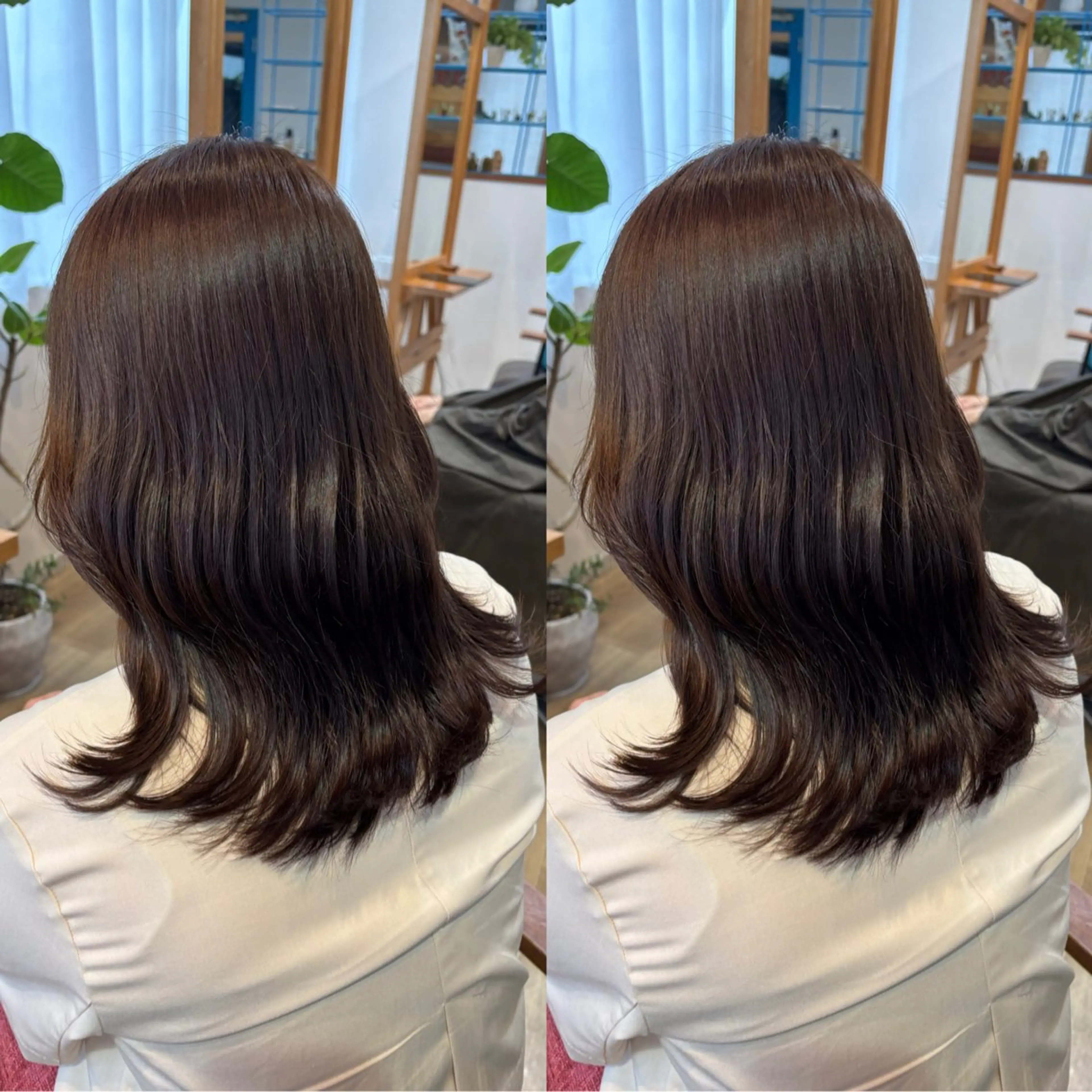 セミロング カラー ヘアカラー RINNO🌷艶髪/ 透明感カラーのヘアスタイル