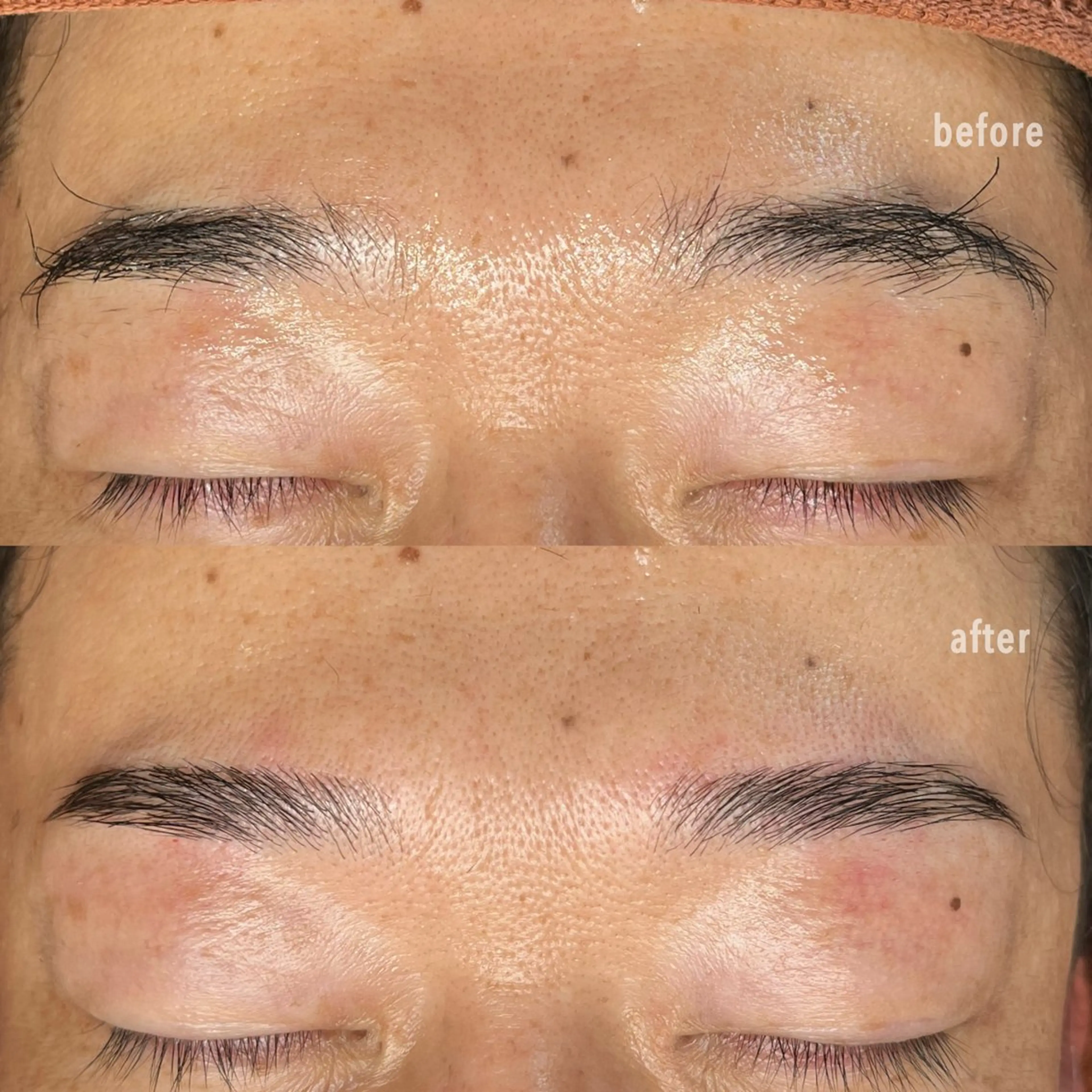 ハリウッドブロウリフトモデル（眉カット×WAX、眉メイク込）の写真