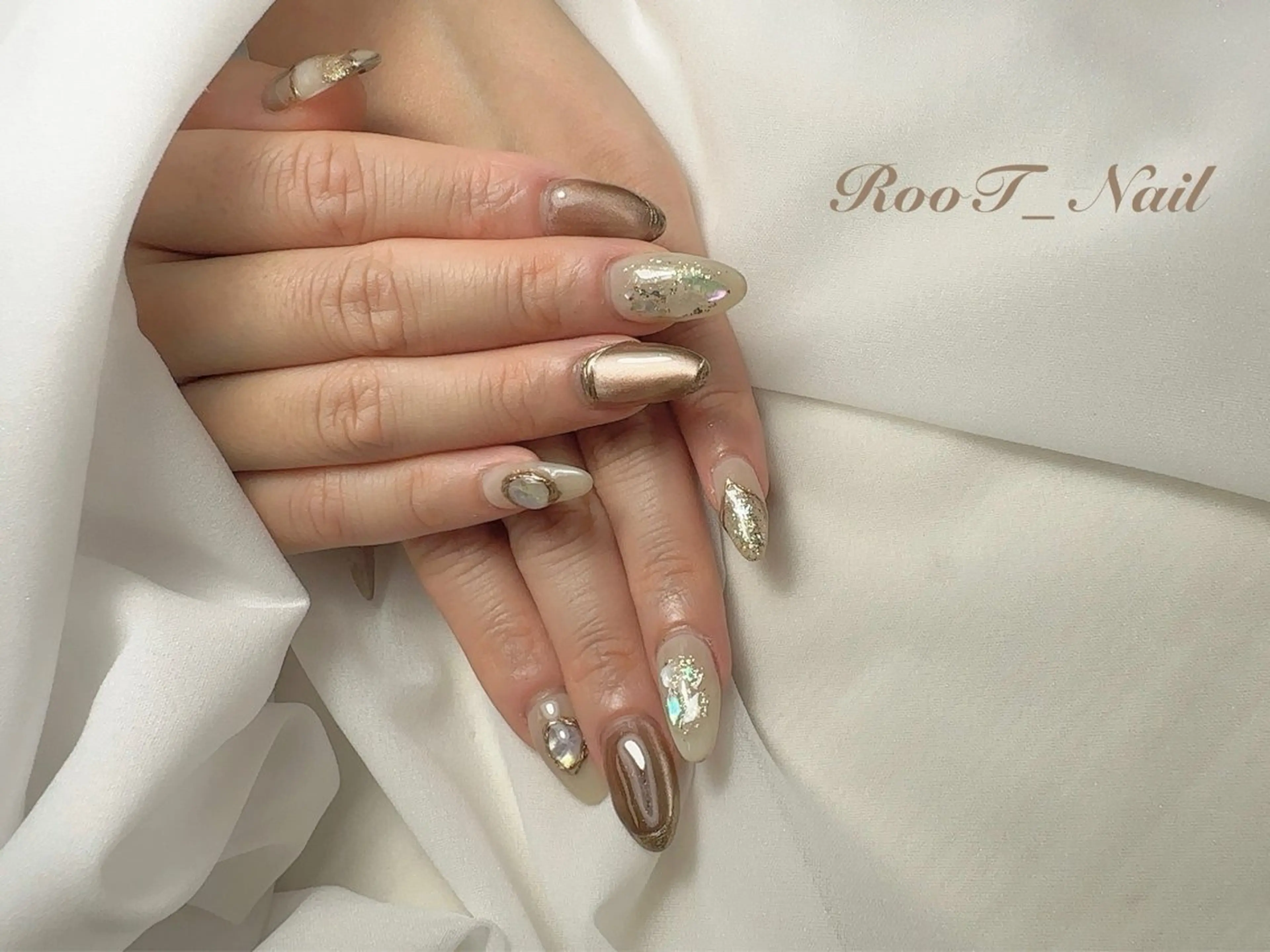 キッズ ネイル マグネットネイル ミラーネイル ハンドネイル RooT Nailのネイルデザイン