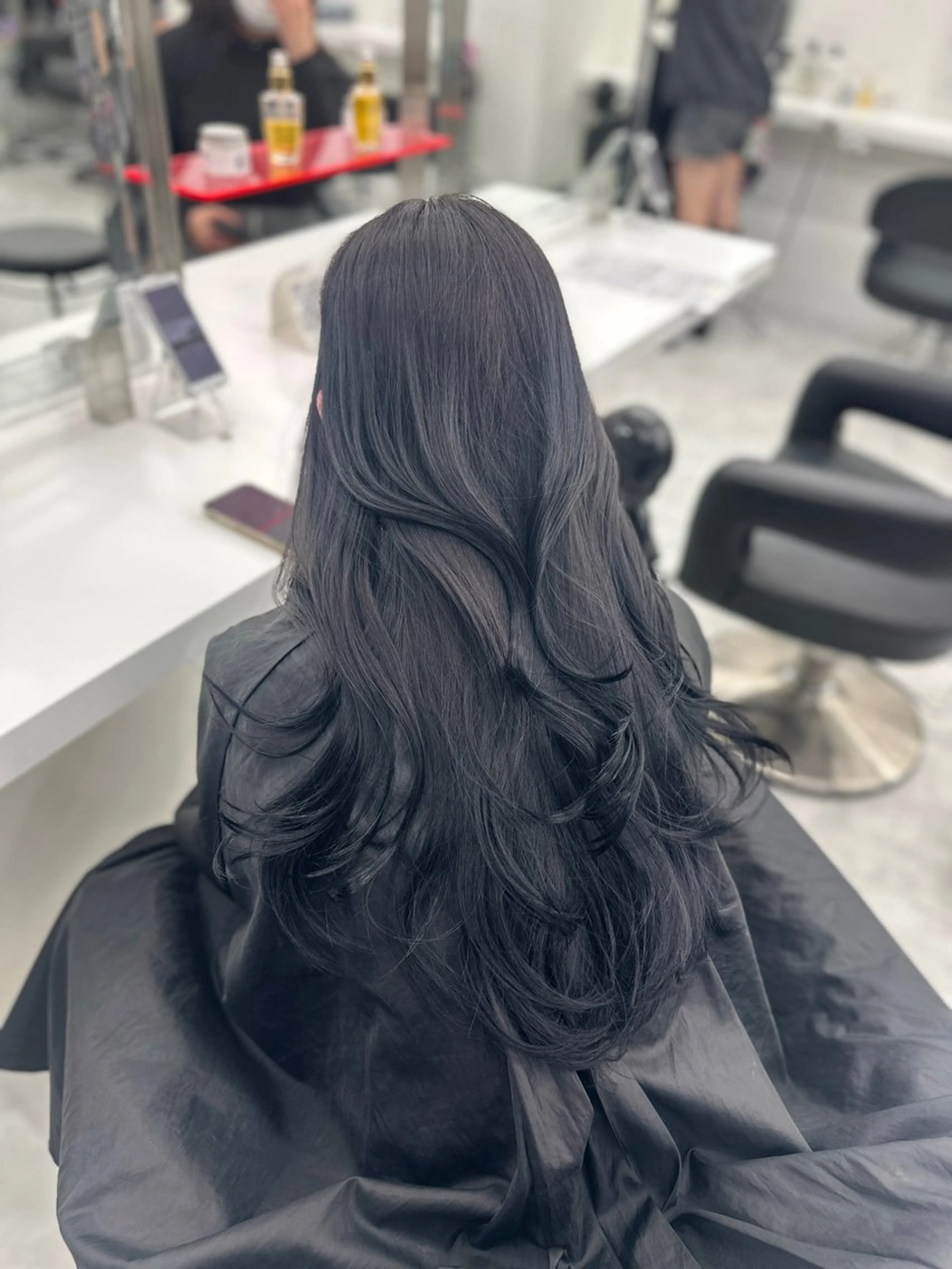 ロング カラー パーマ ヘアアレンジ メンズ キッズ ♥️韓国ヘア レイヤー♥️ゆりのヘアスタイル