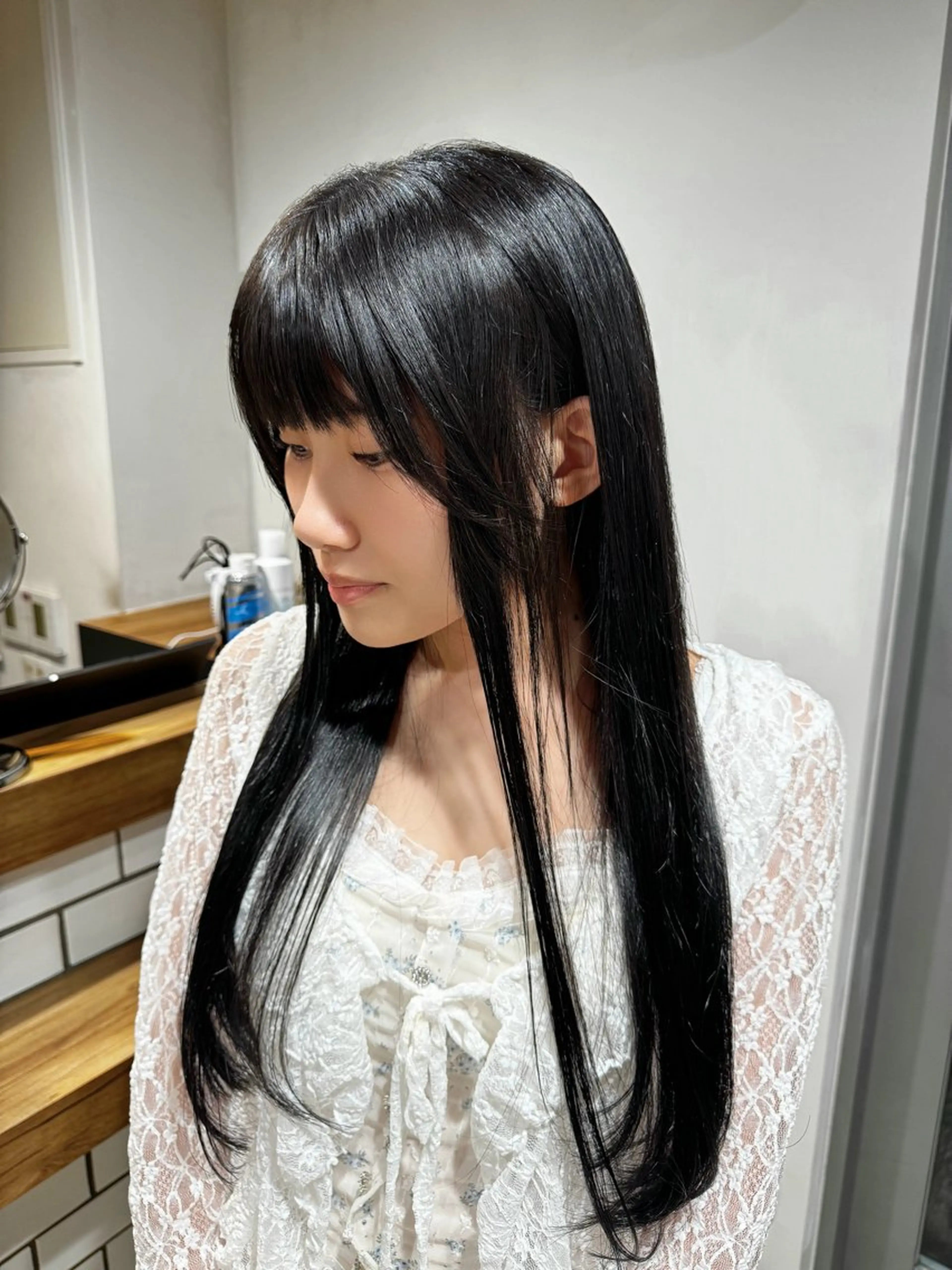 ロング カラー ロング カット ヘアカラー トリートメント カットモデル/透明感 艶カラー/Rinのヘアスタイル