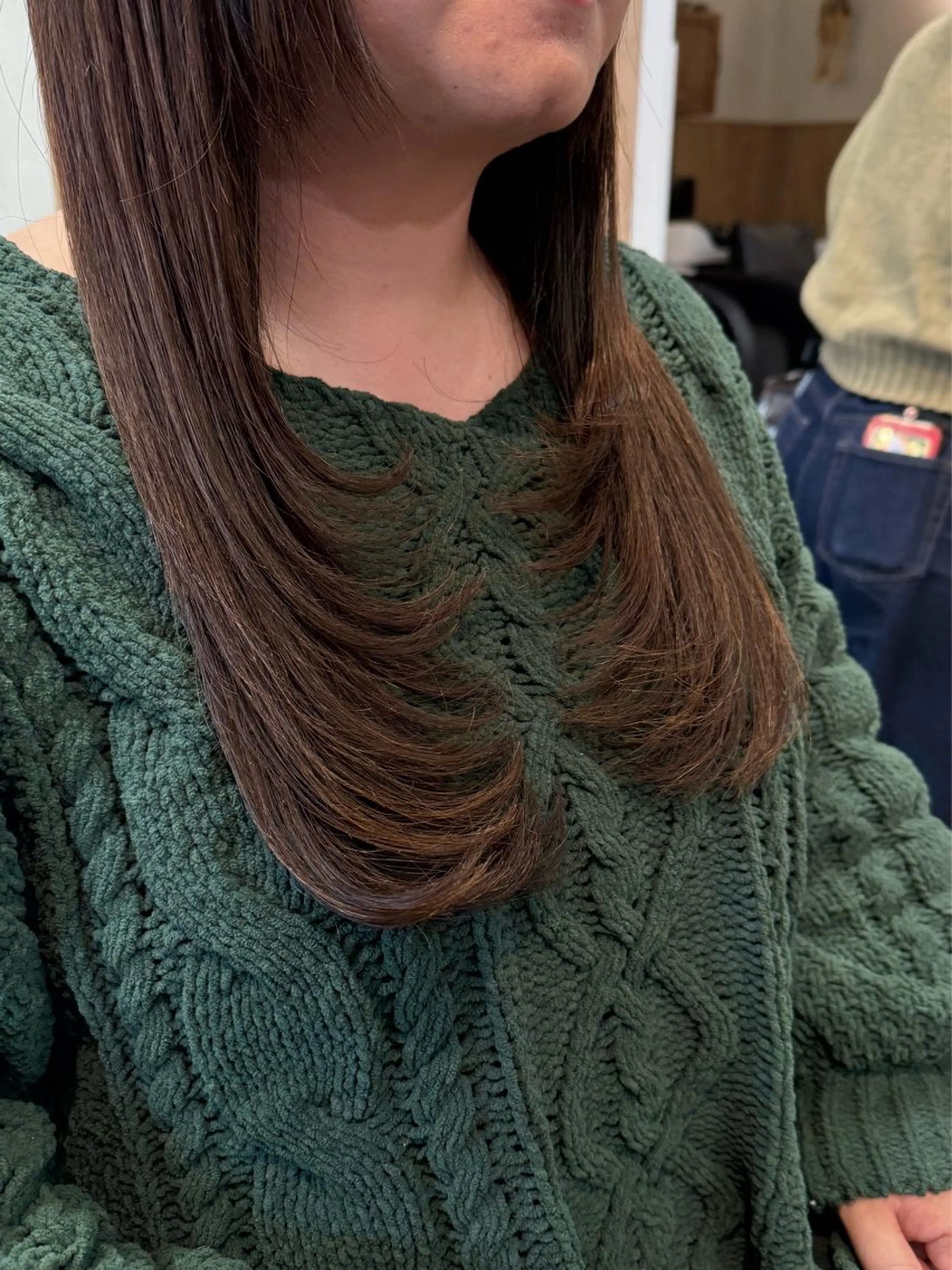 セミロング レイヤーカット カット 艶カラーヘアアレンジ 縮毛矯正🍓ひふみのヘアスタイル