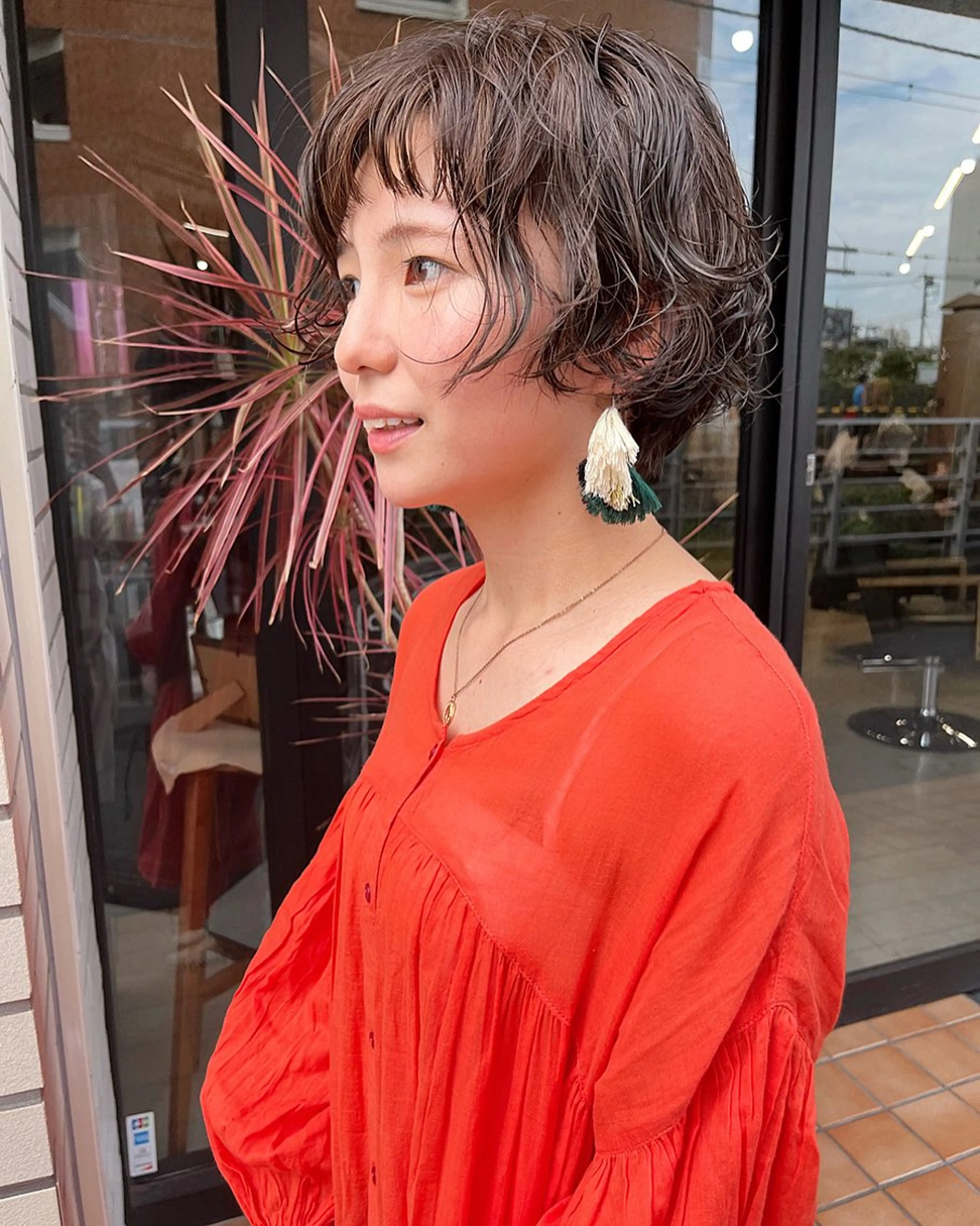 ショート パーマ 似合わせカット ニュアンスパーマ 大林 エリコのヘアスタイル