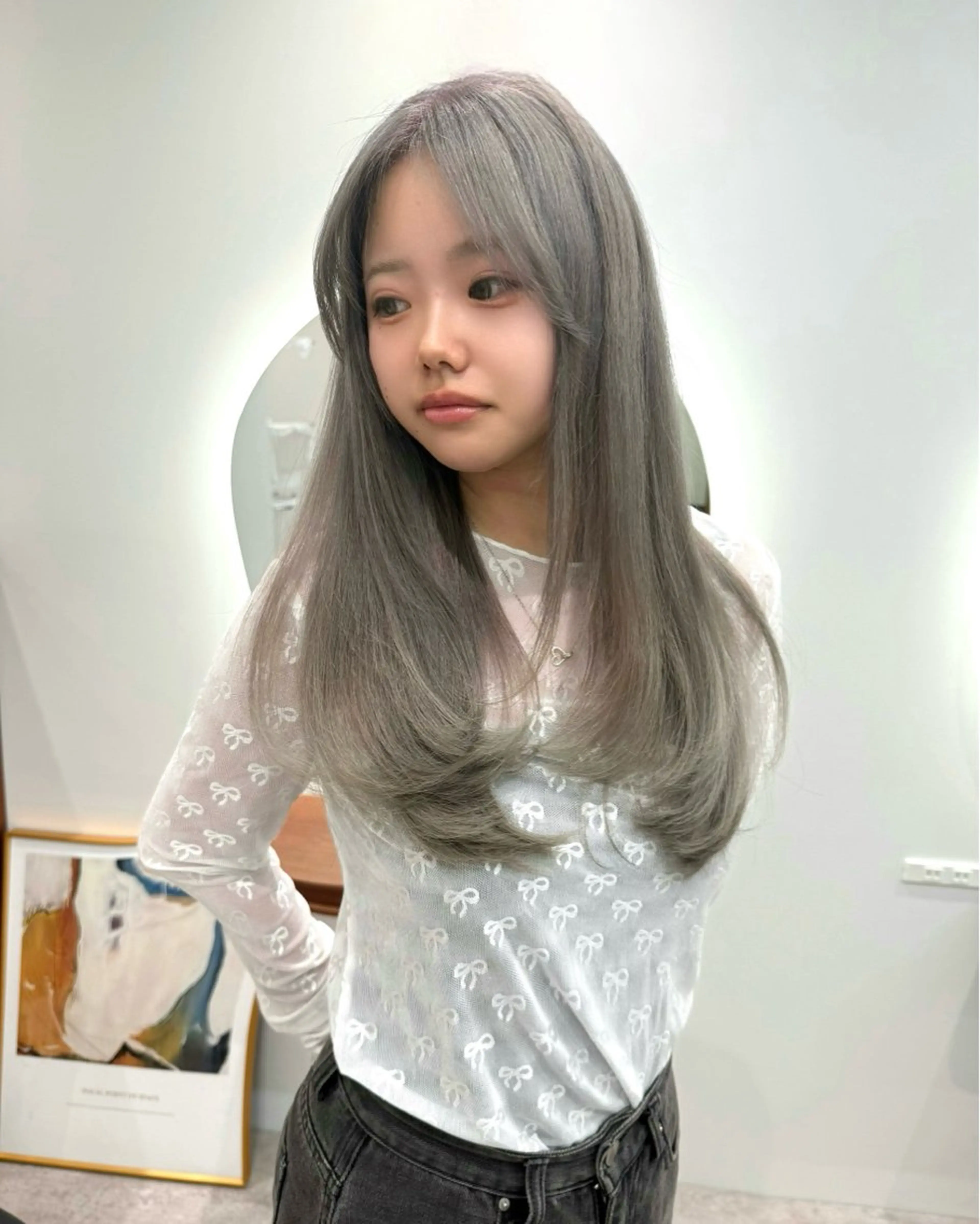 セミロング カラー ブリーチ ハイライトカラー ハイトーンカラー インナーカラー ボブ ヘアカラー トリートメント ✨ブリーチ特化 moc立川　工藤✨のヘアスタイル