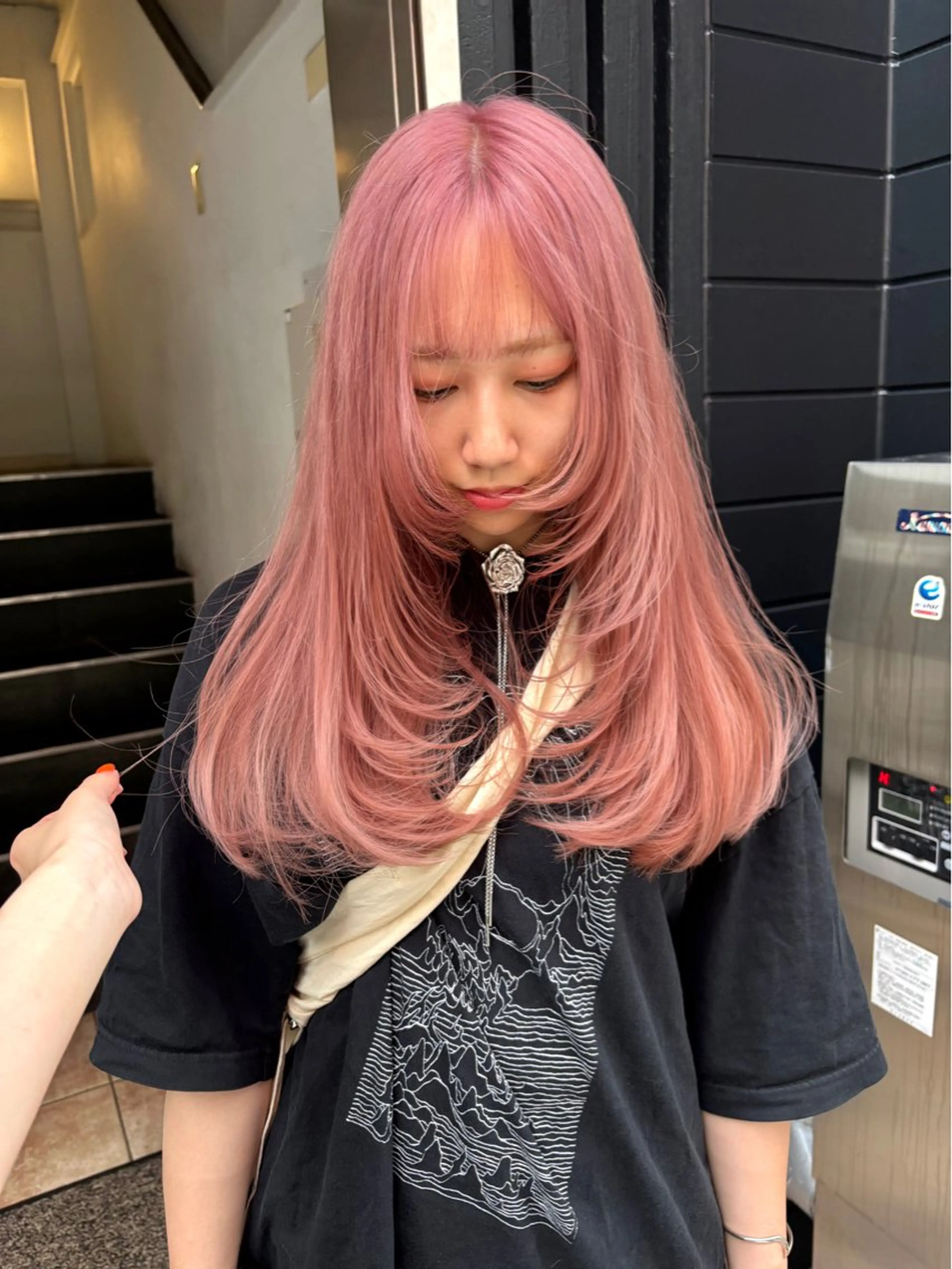 ロング ハッシュカット 似合わせカット 遠田 優那のヘアスタイル