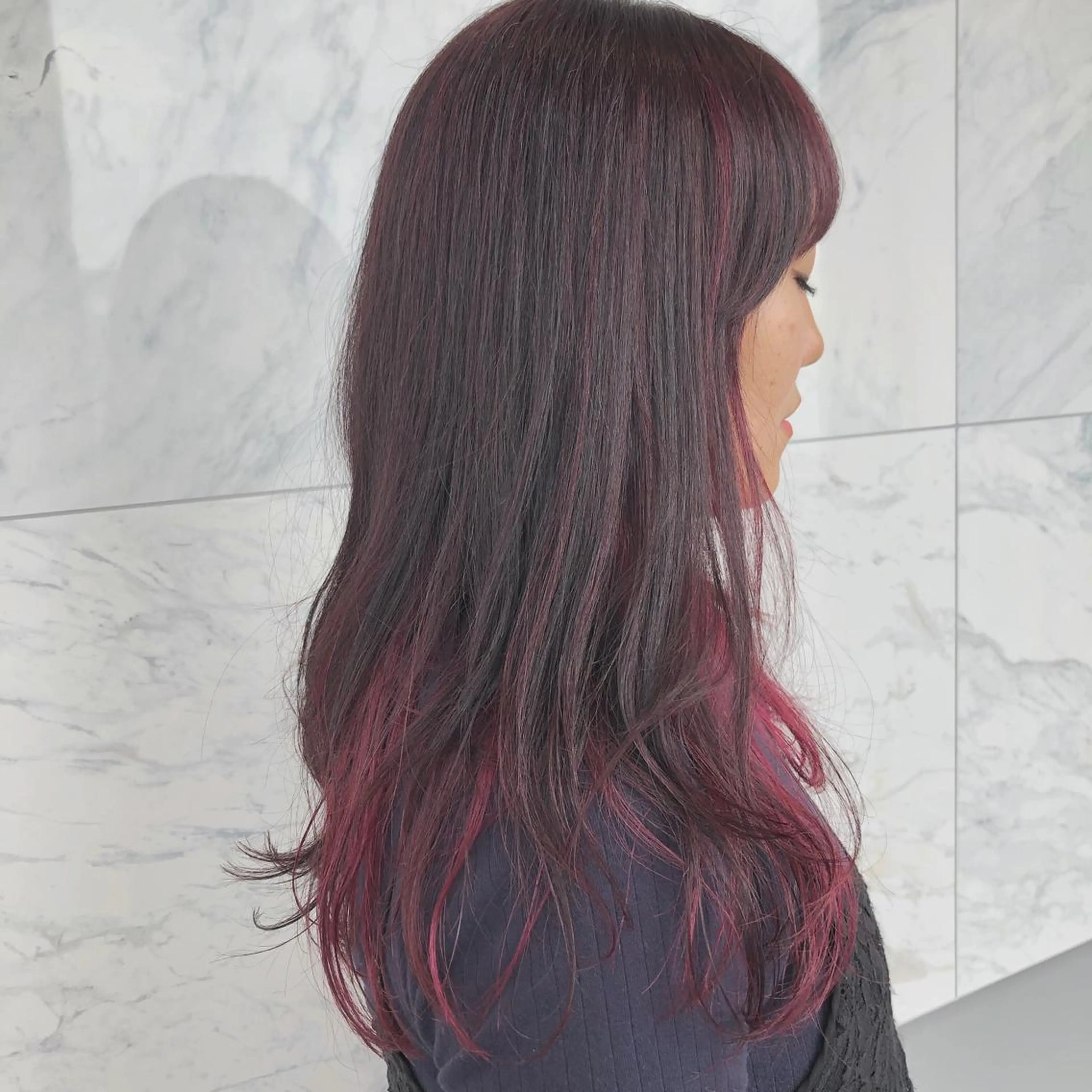 ロング カラー ヘアアレンジ 吉野 優子のマツエク・マツパデザイン