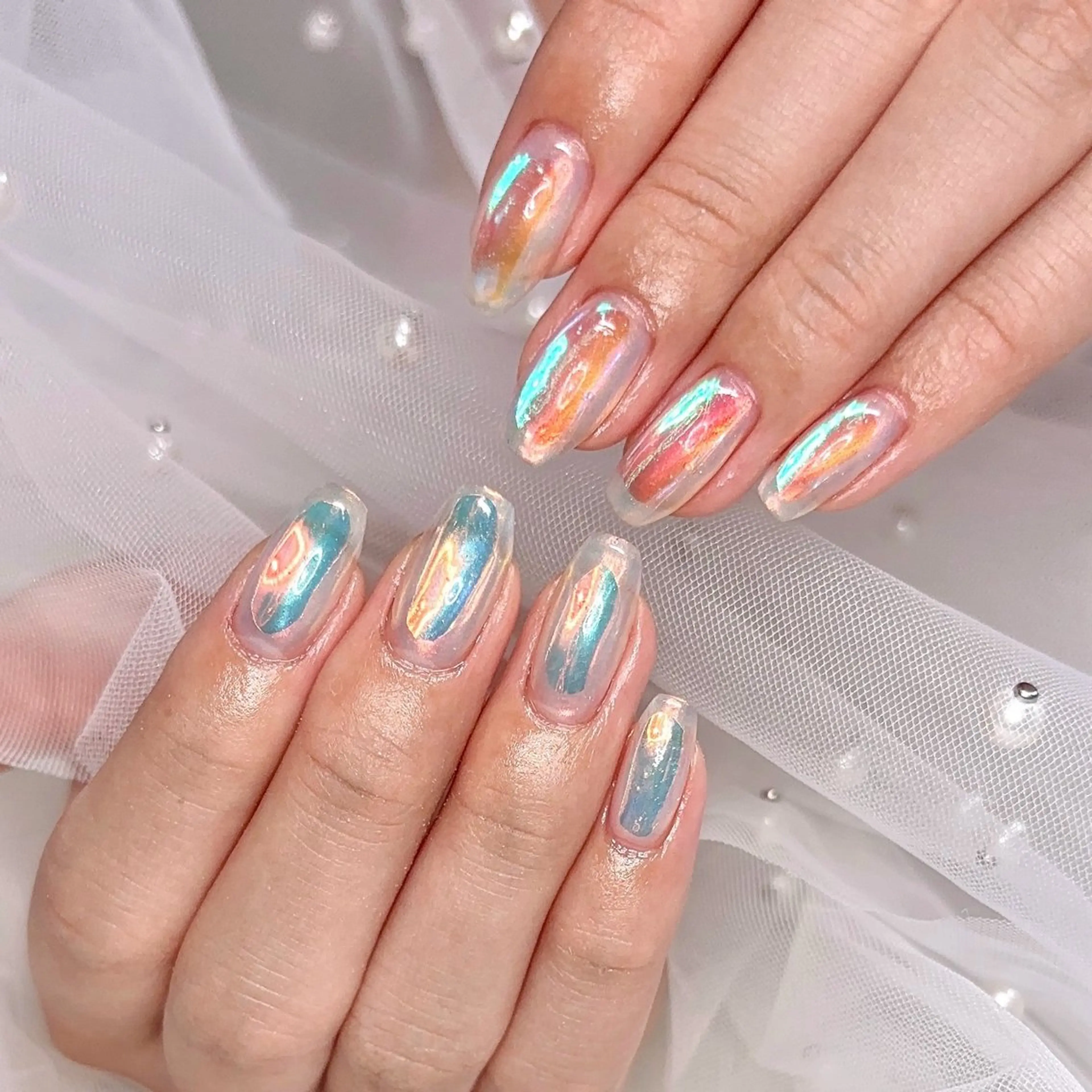 ネイル 氷ネイル・うるうるネイル ハンドネイル Misa nailのネイルデザイン